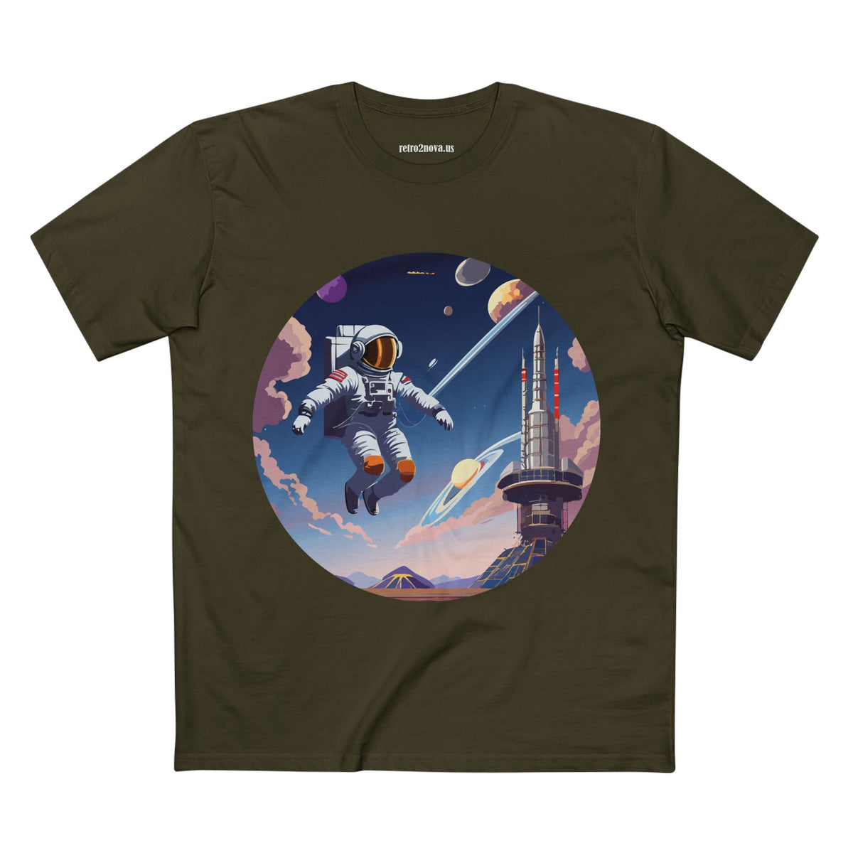 Cosmos Astronaut Graphic Tee Staple Unisex 100 Cotton Tee Shirt - CS-30