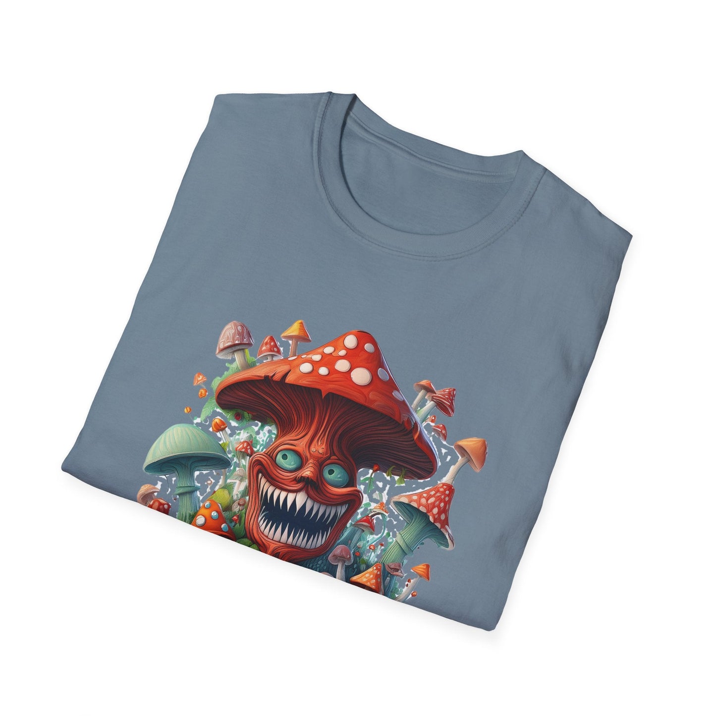 Unisex Mashroom Tee Shirt With Funny Mashroom Design Fungus Humor Softstyle Cotton