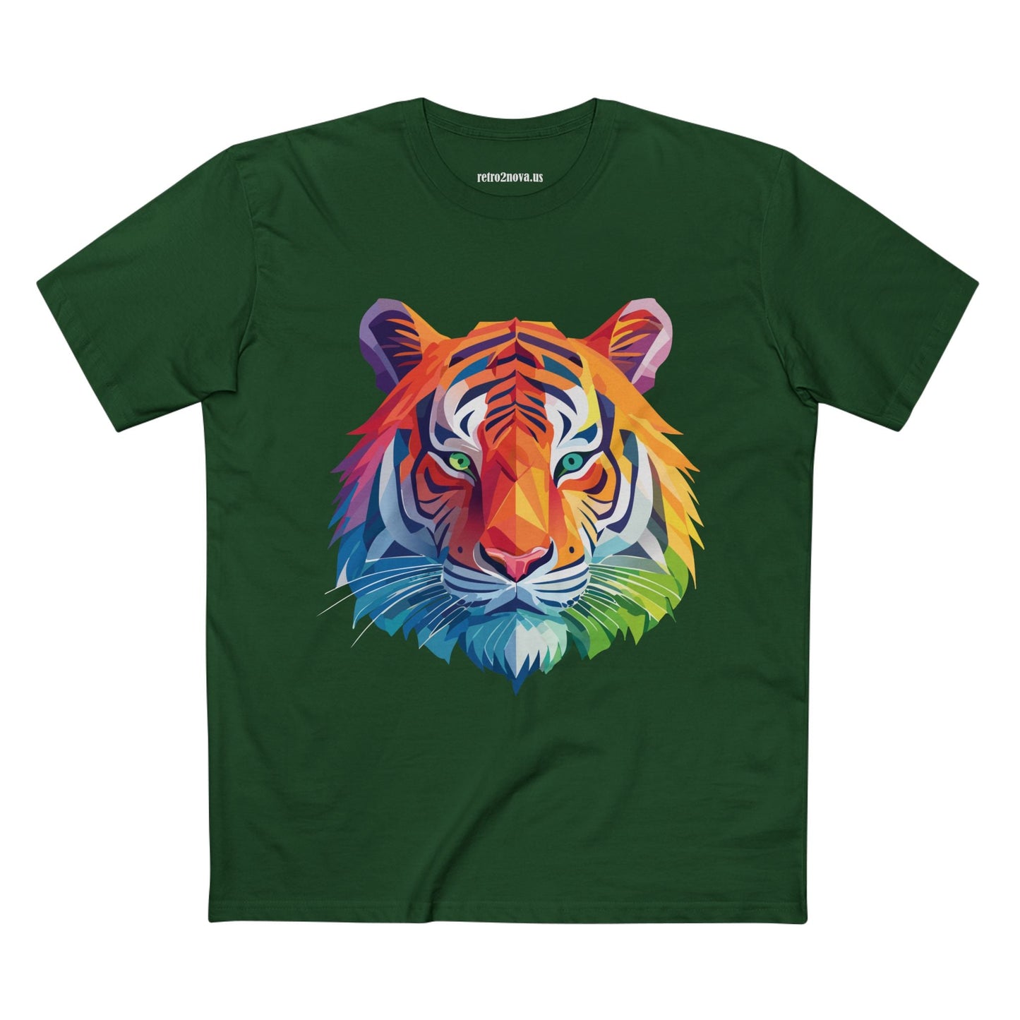 Tiger Animal Shirt Unisex Premium Cotton Tee With Original Art Design Retro2Nova Art Collection Exclusive Art Print