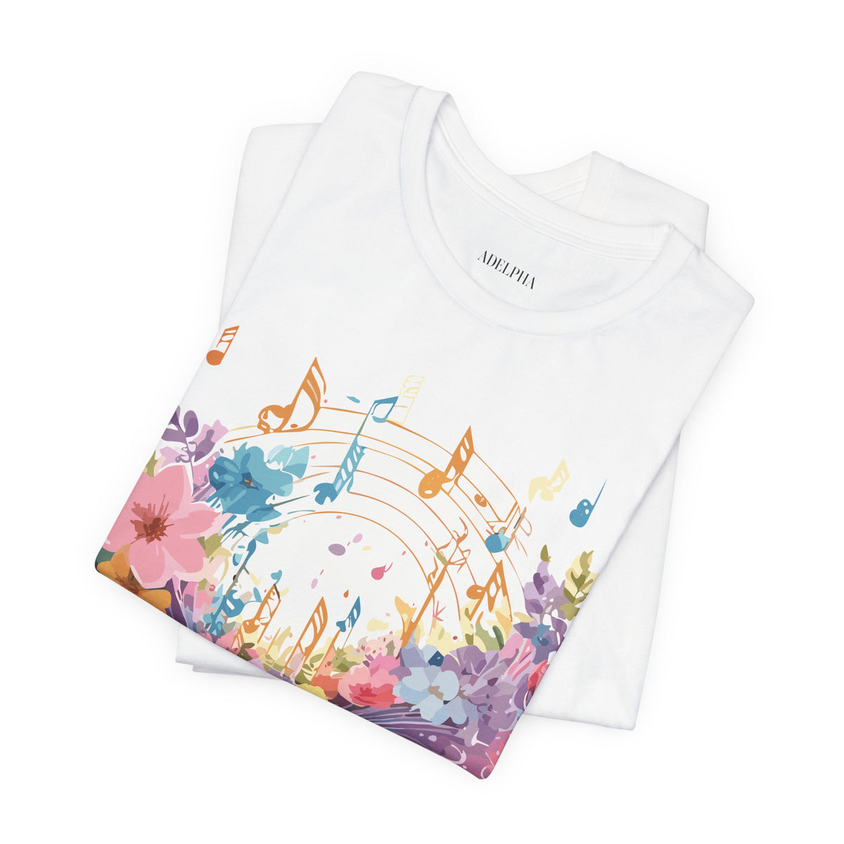 Music Graphic Unisex Cotton Bella+Canvas Tee with Art Design m170