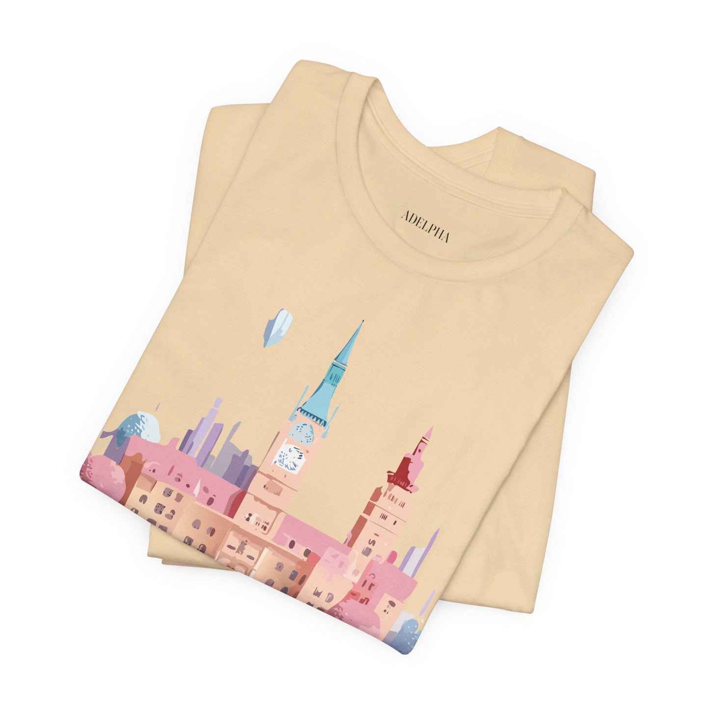 Tourist Shirt Prague Graphic Tee Unisex Jersey Short Sleeve Vintage Style Adelpha