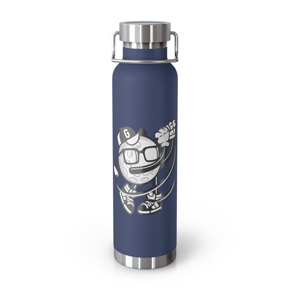 22oz Copper Insulated Water Bottle with Cartoon Design - CV87