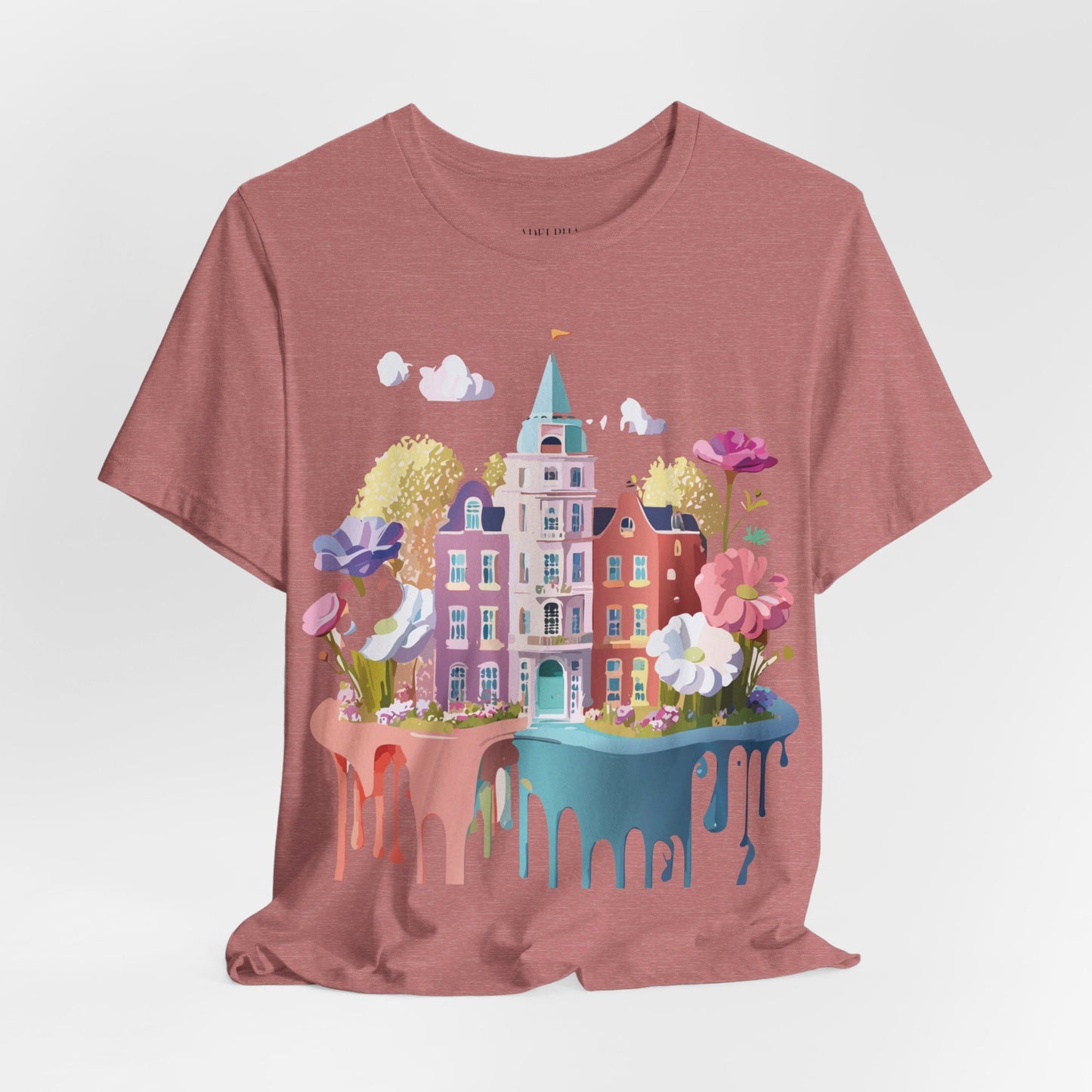 Amsterdam Tourist Shirt Graphic Tee Unisex Vintage Inspired Art Design by Adelpha Short Sleeve