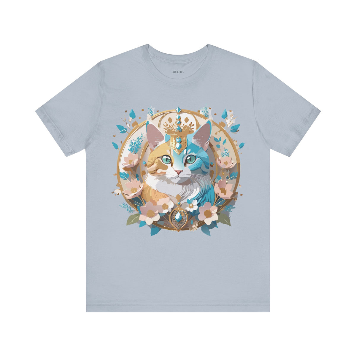 Medallion Graphic Unisex Cotton Bella+Canvas Tee with Floral Art Design m58