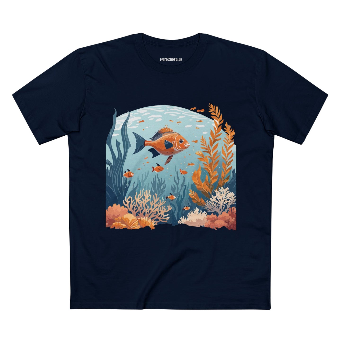 Ocean Shirt Ocean Pacific Premium Cotton Tee With Original Art Design From Retro2Nova Art Collection