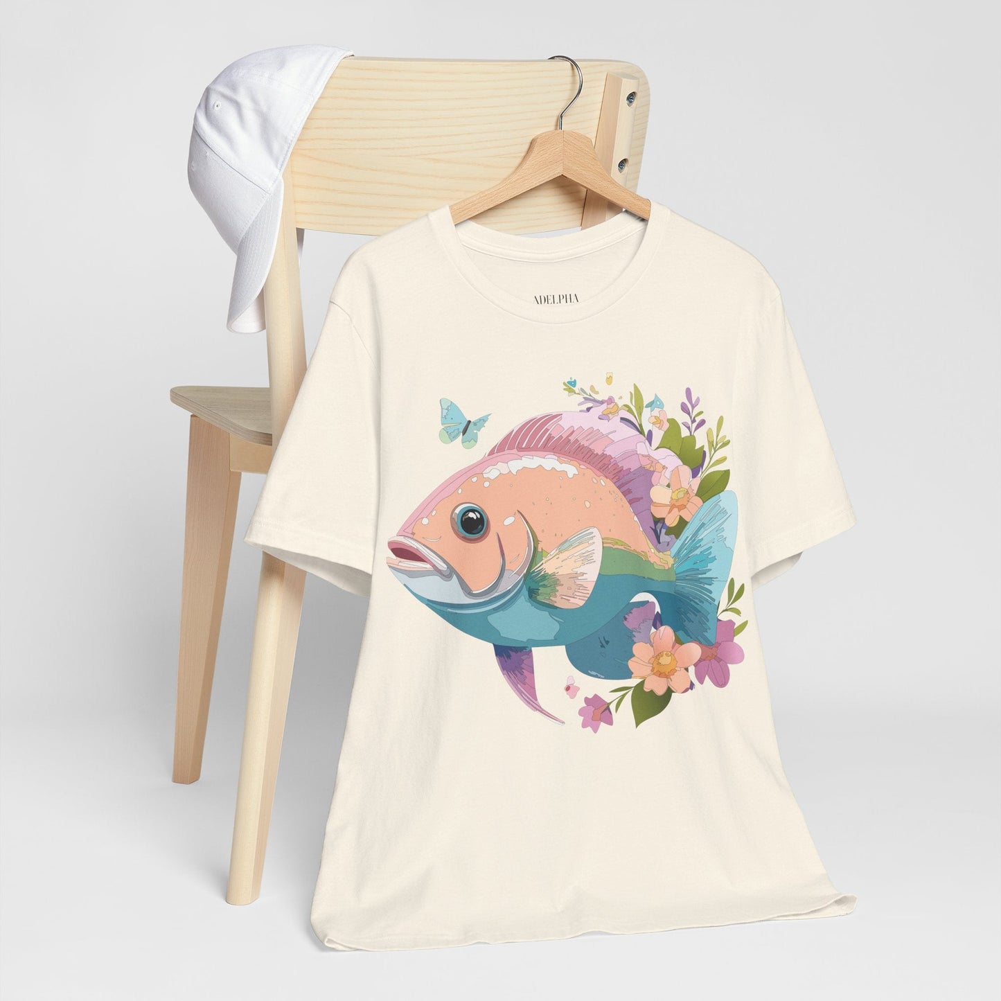 Fish Graphic Unisex 100 Cotton Vintage Artwork Tee 1