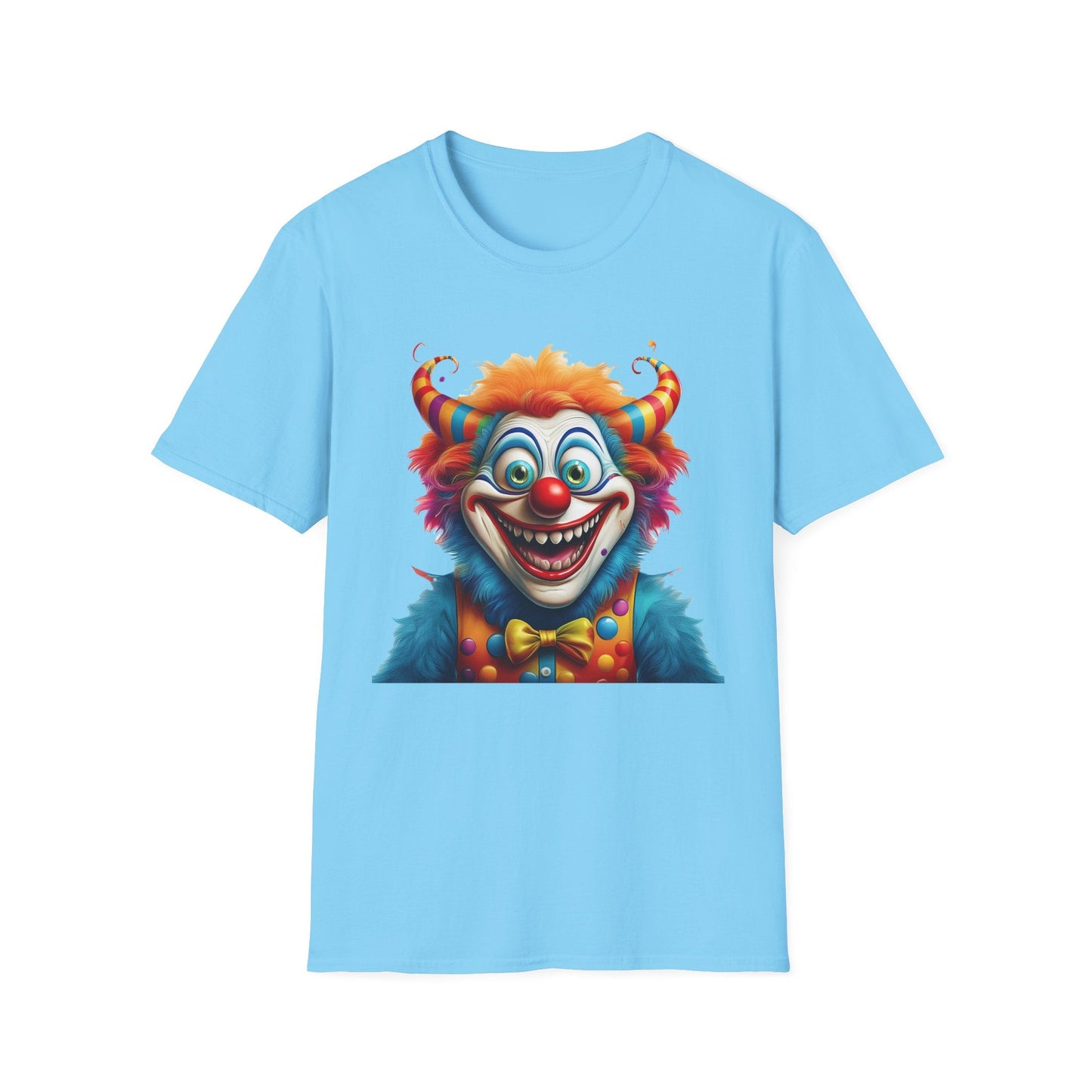 Unisex Clown Shirt Circus Tee Funny Man Shirt Scary Man Shirt Gildan Softstyle 64000