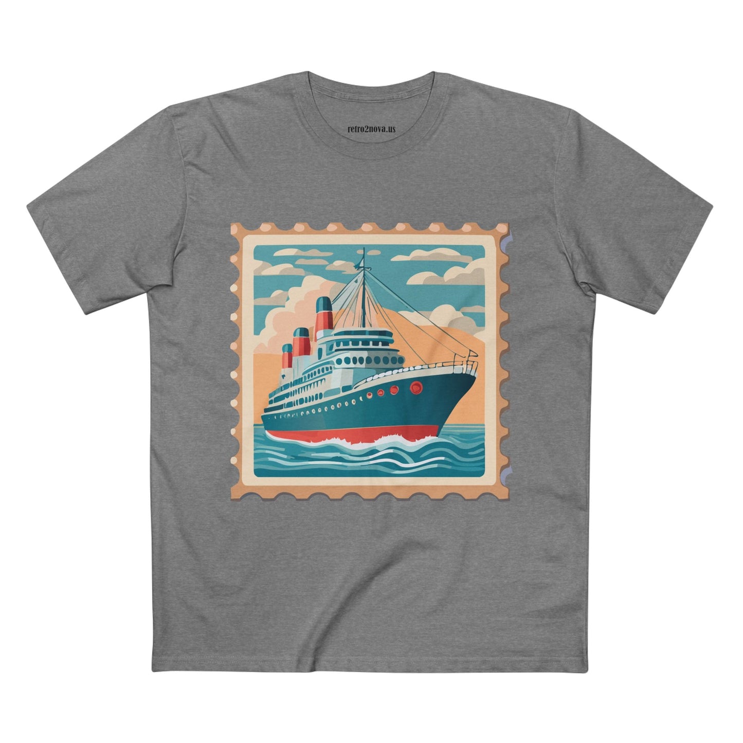 Stamp Shirt Postage Stamp Tee PS43 Unisex Premium Cotton Art Tee Retro2Nova Classic Art Collection