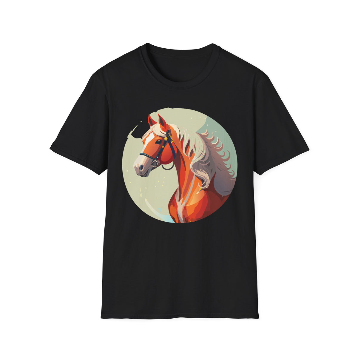 Majestic Chestnut Horse T-Shirt | Illustrated Horse Portrait