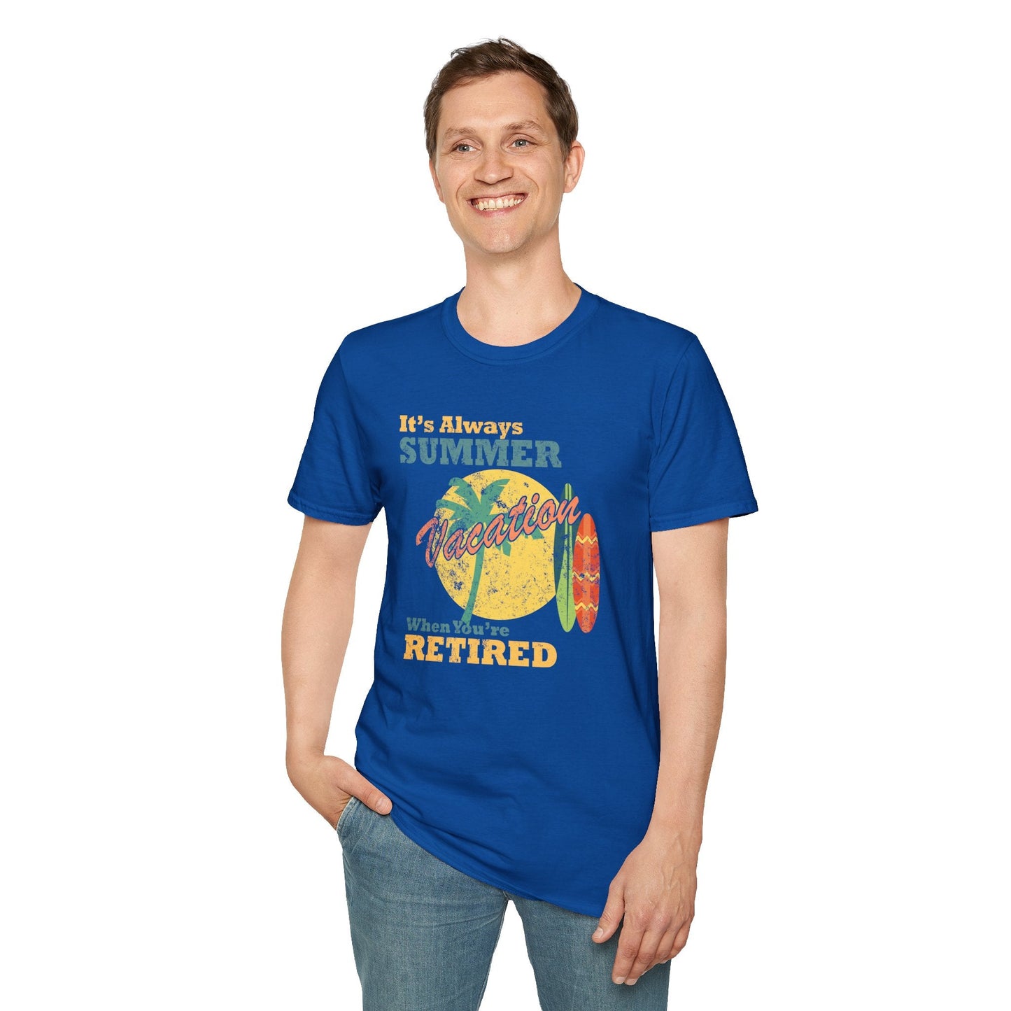 Summer Unisex T Shirt With Art Design Gildan Softstyle 64000 100 Percent Cotton Tee