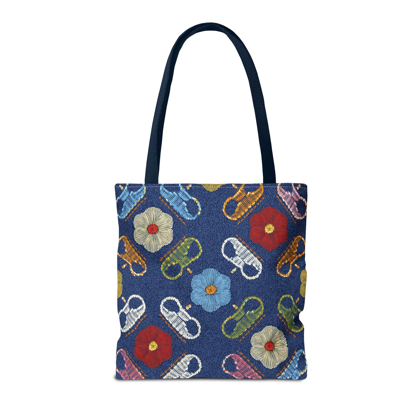Denim Fabric Imitation Print Unisex Canvas Bag Poly Spun 3 Sizes Tote Bag 154