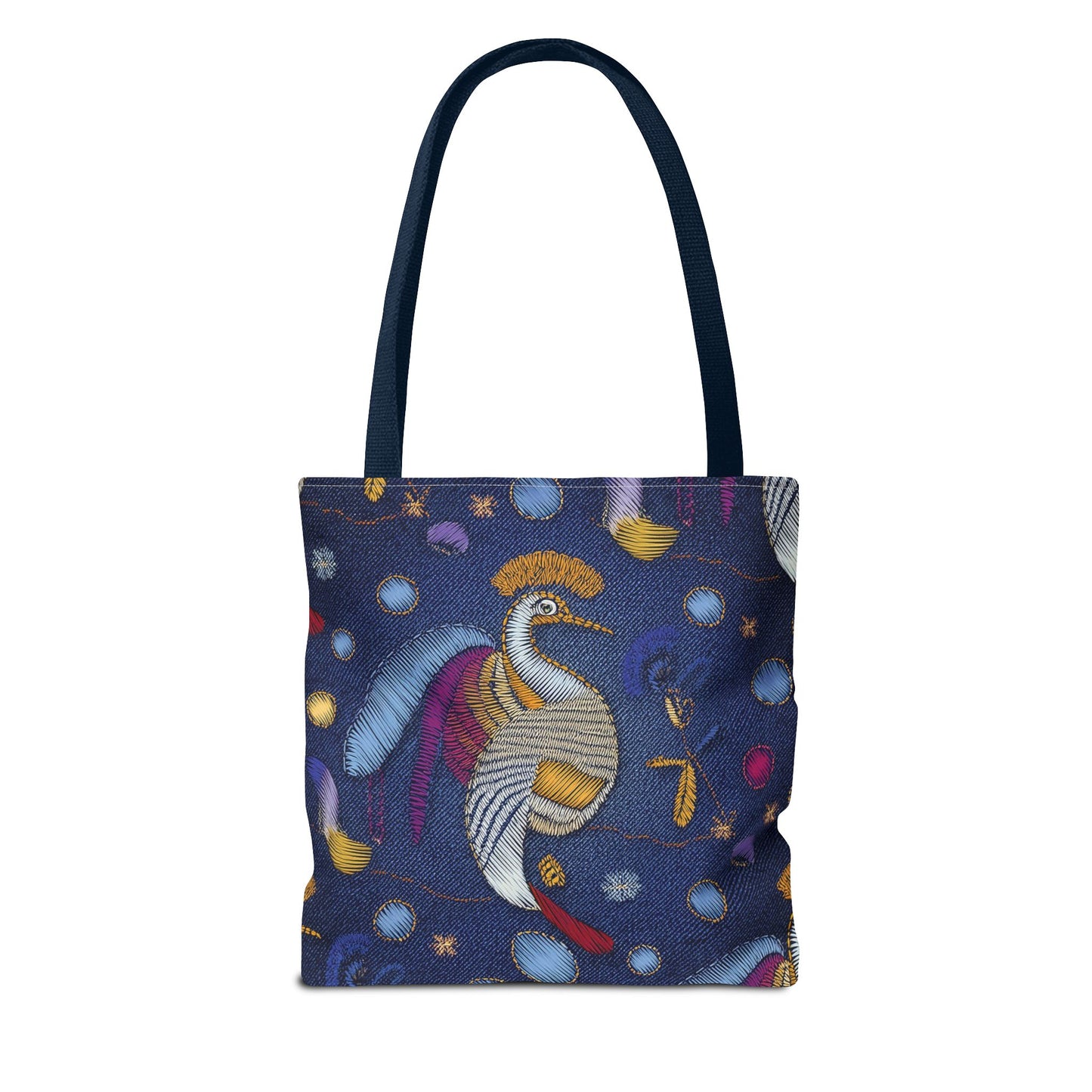 Denim Fabric Imitation Print Unisex Canvas Bag Poly Spun 3 Sizes Tote Bag 194-4