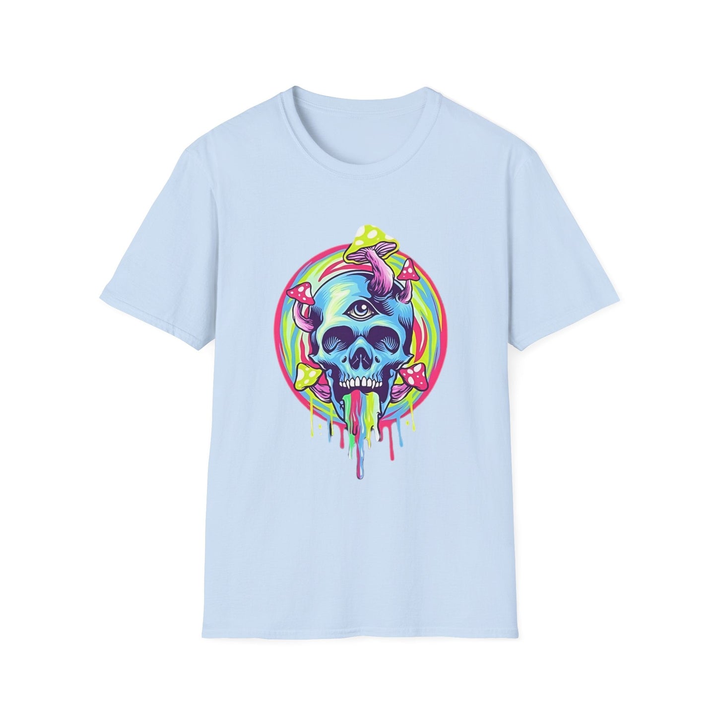 Skull Graphic Unisex Cotton T-shirt with Skeleton Artwork Design 18