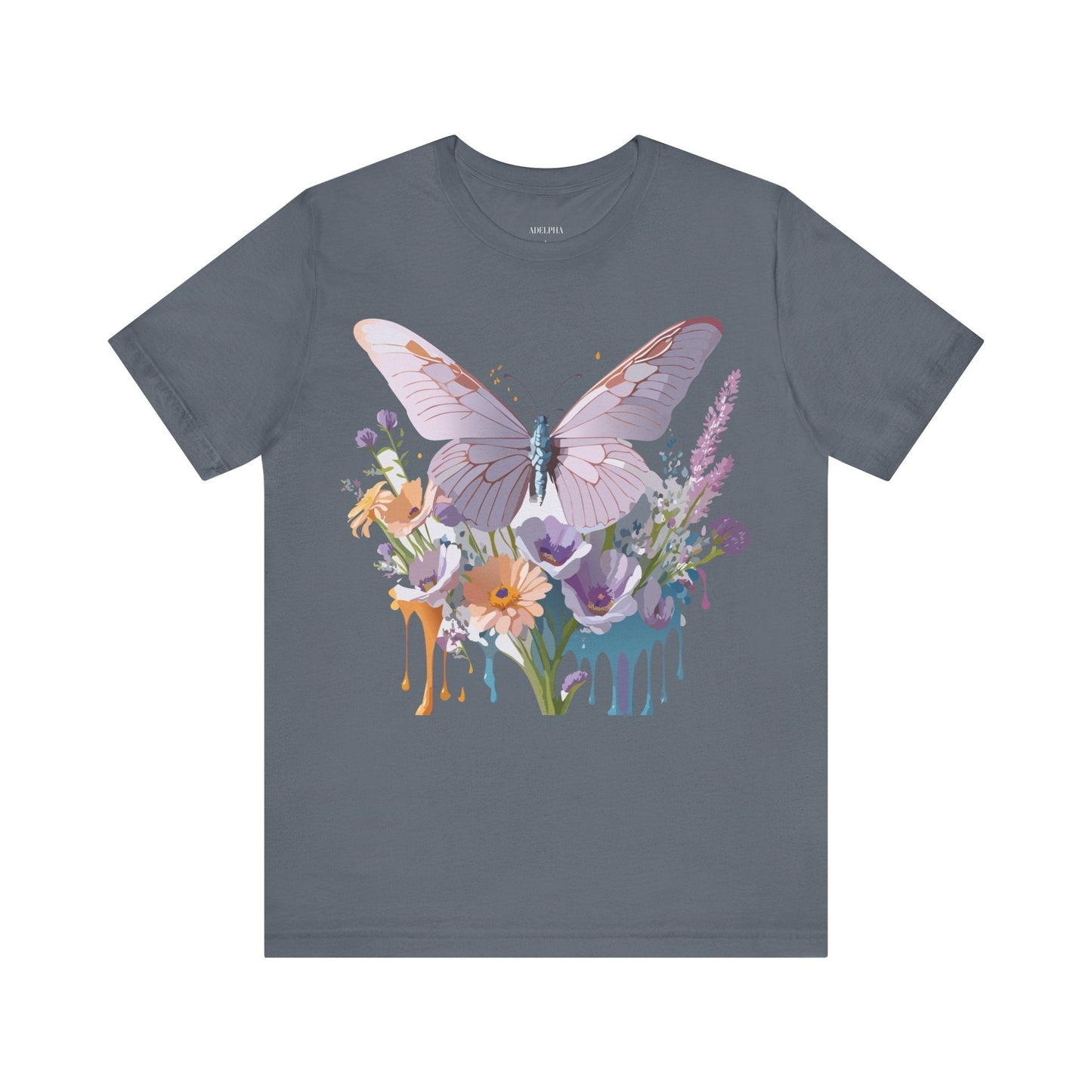 Butterfly Graphic Tee Unisex Short Sleeve Vintage Artwork By Adelpha