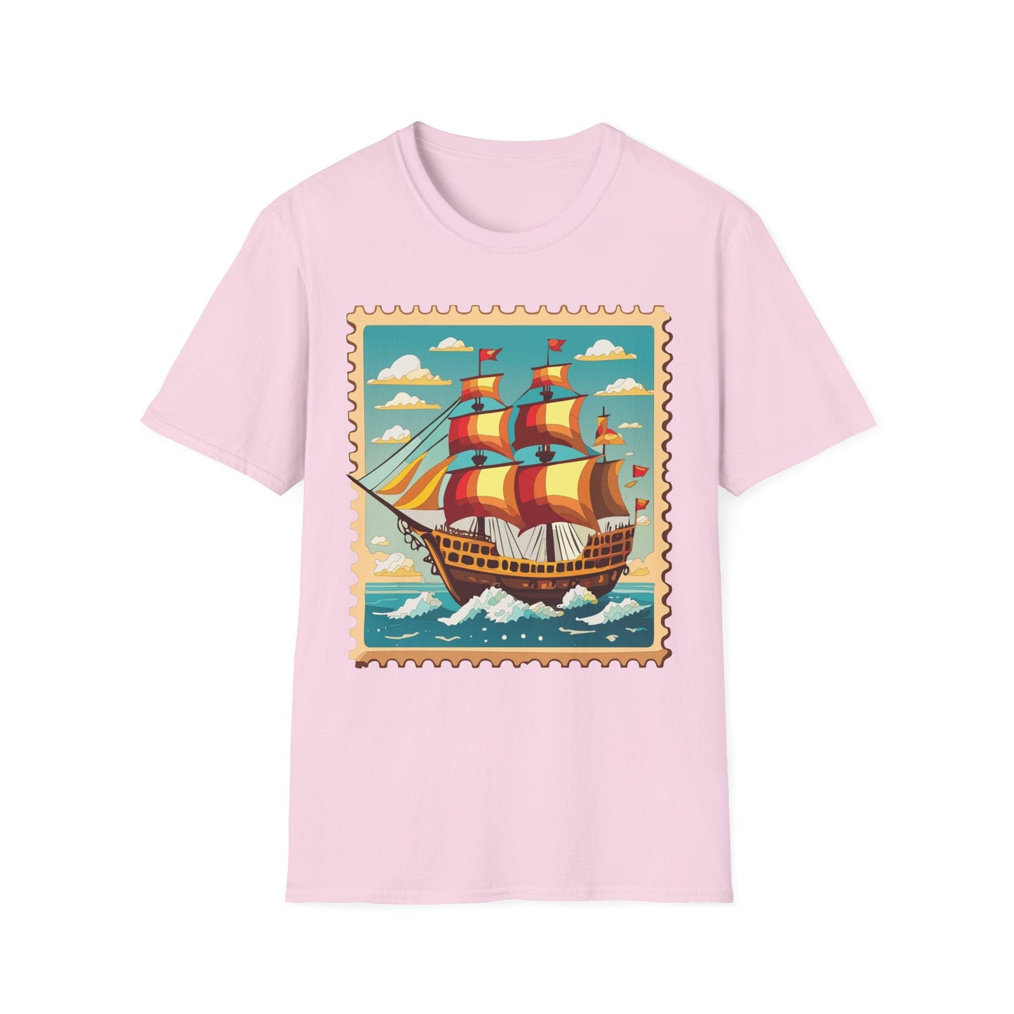 Unisex Softstyle Short Sleeve T Shirt Gildan 64000 Ring Spun Cotton Vessel Ship Frigate Tee