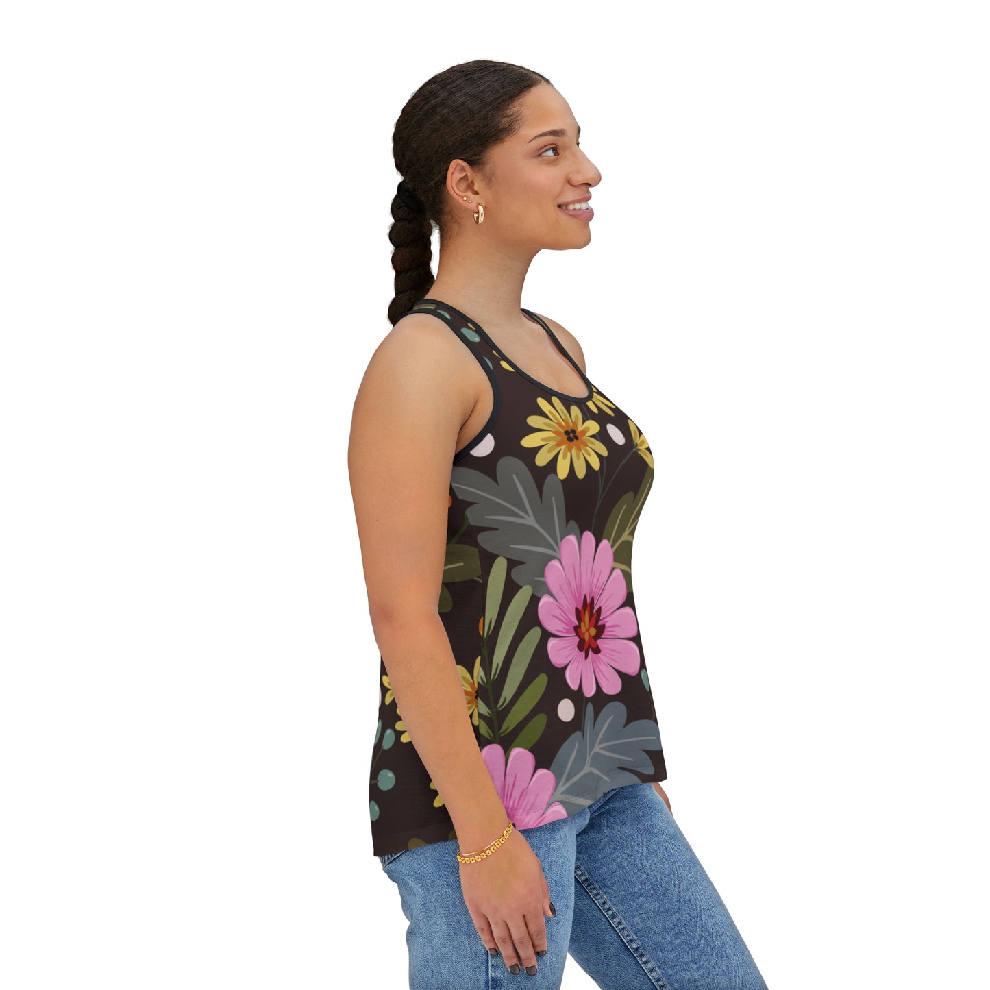 Camiseta de tirantes de verano con estampados florales