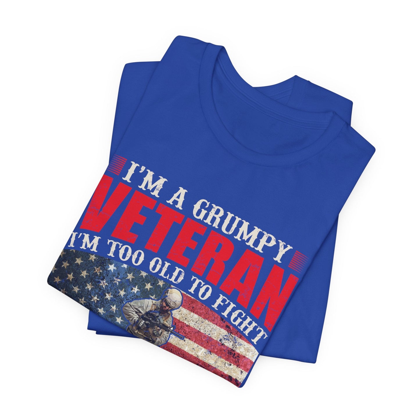 Army Veteran Patriotic Graphic Design Unisex Cotton T-Shirt v38