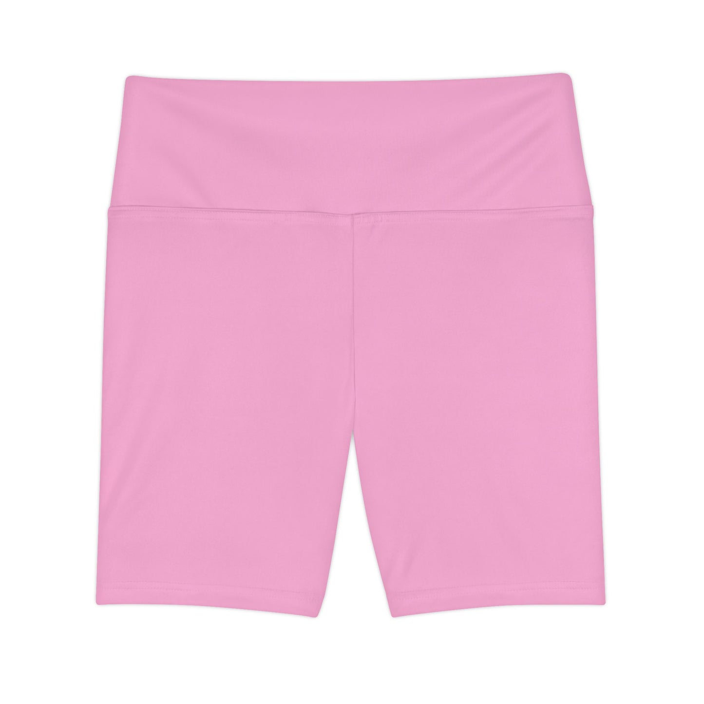 Blush Pop Pink Women's Workout Shorts — Solid High-Waist Biker Shorts for Exercise & Everyday Wear