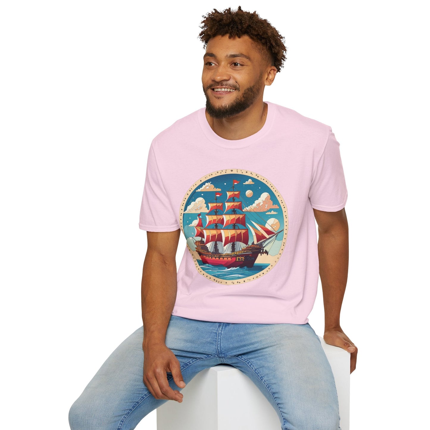 Unisex Ship T Shirts Frigate T Shirts Vessel Tee Shirt Gildan Softstyle 64000 Premium Cotton