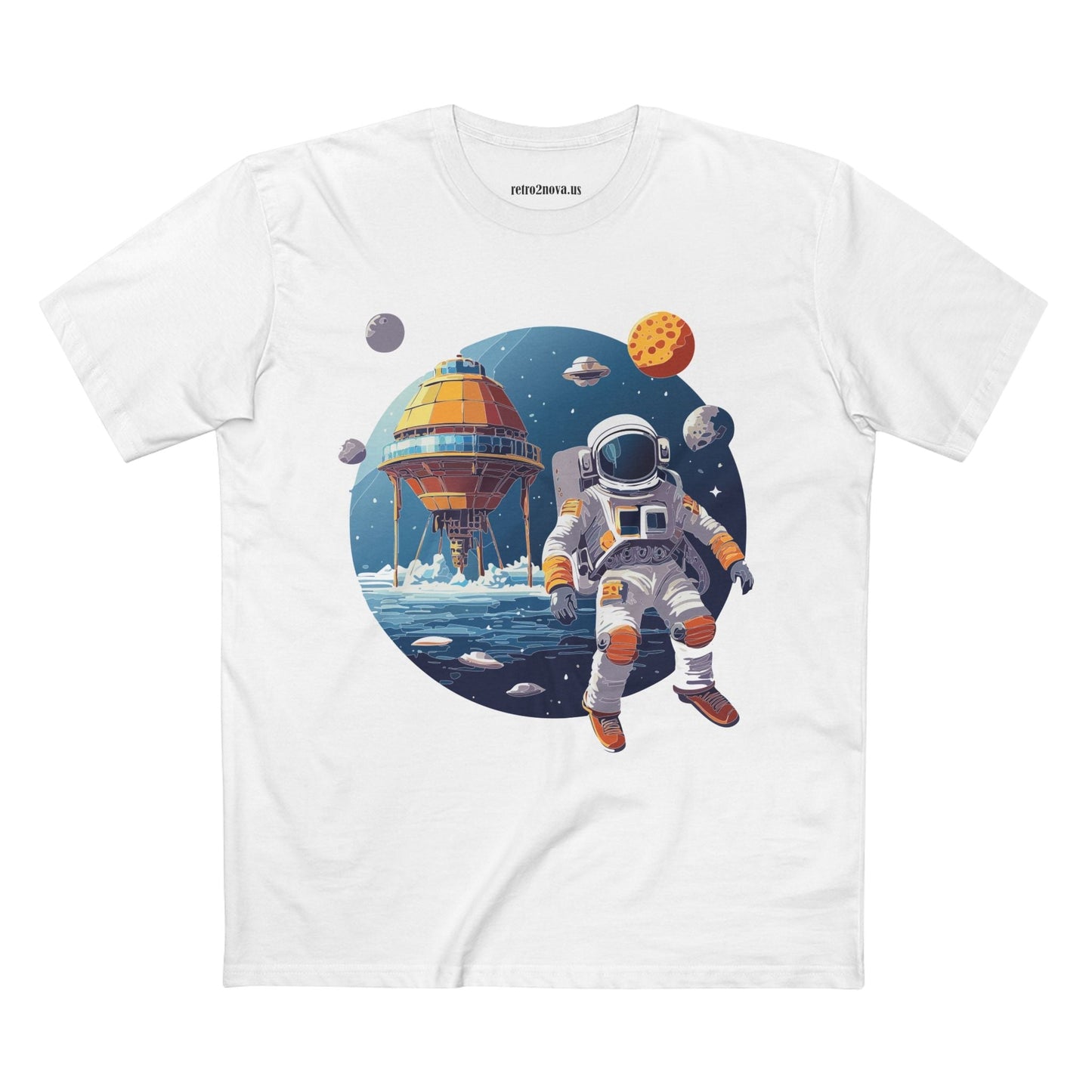 Cosmos Astronaut Shirt CS 38 Unisex Premium Cotton Tee With Original Art Design Retro2Nova