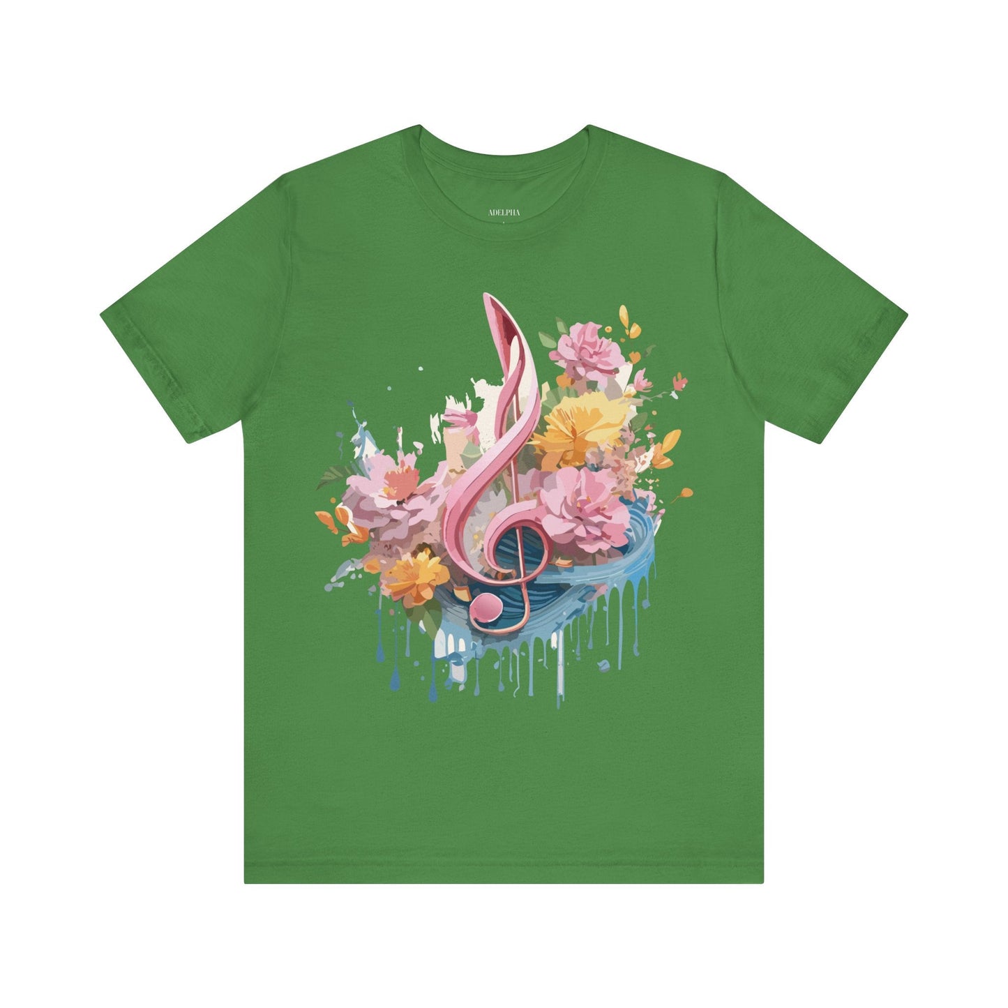Music Graphic Unisex 100 Cotton Vintage Art with Musical Elements Tee 139