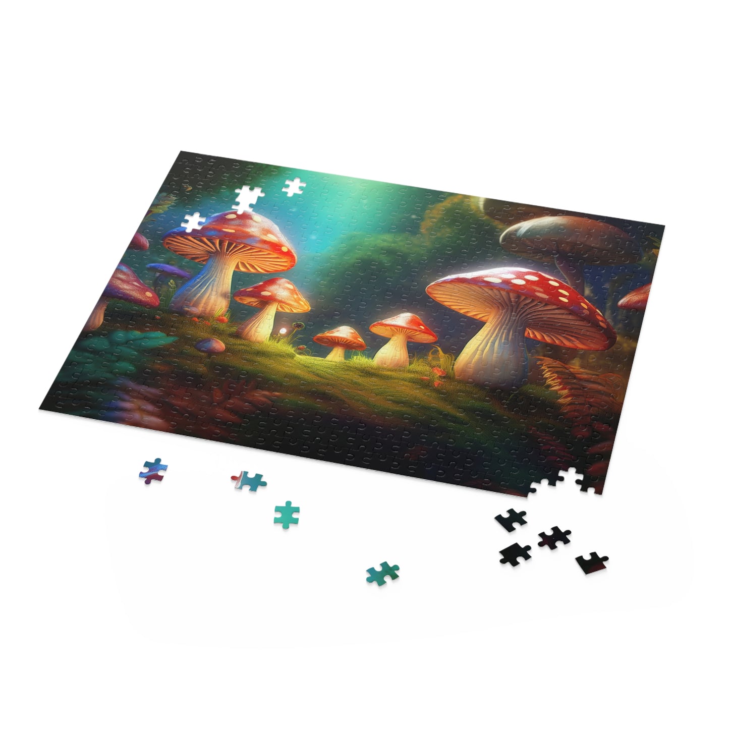 Mushrooms Puzzle 500-Chipboard Pieces in Box | Kids Puzzles Size: 16" x 20",  Ages 9+ and Family pn24
