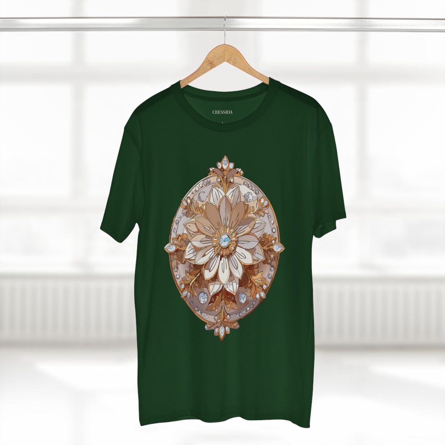 Floral Graphic T-Shirt Unisex 100 Cotton Art Design with Antique Flowers Tee 12