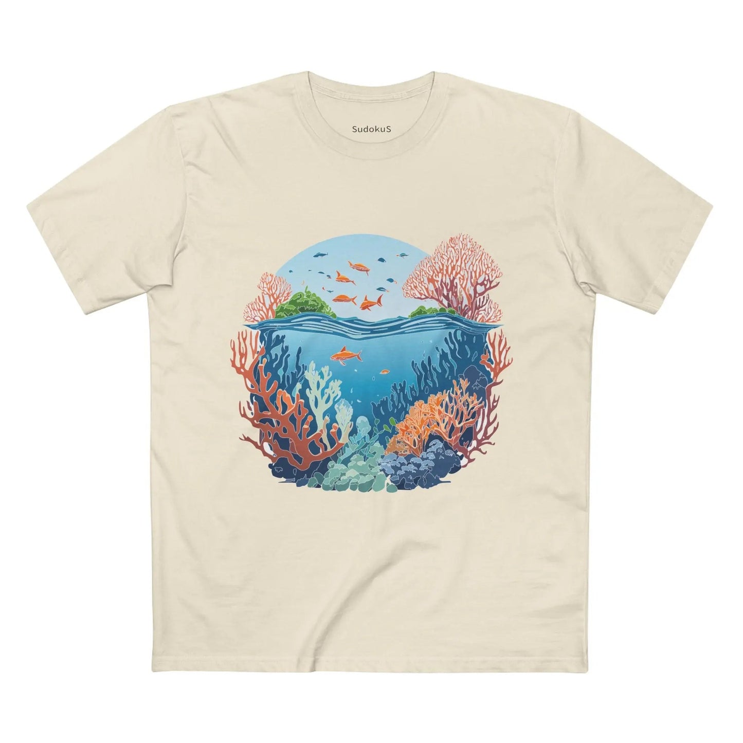 Ocean Coast Graphic Unisex 100 Cotton Staple Tee 2