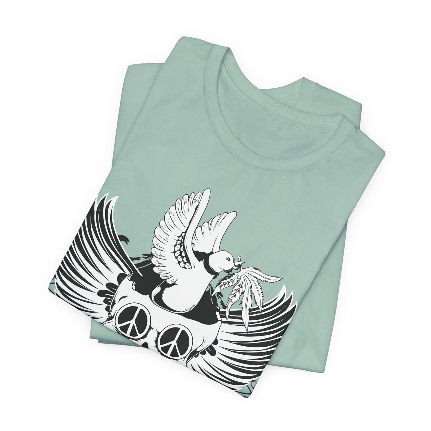 Bird Skull Graphic Design Tee, Skull Shirt, Vintage Tees, Art Design T-Shirt, Vintage Graphic Tee, Art Shirts with Skulls