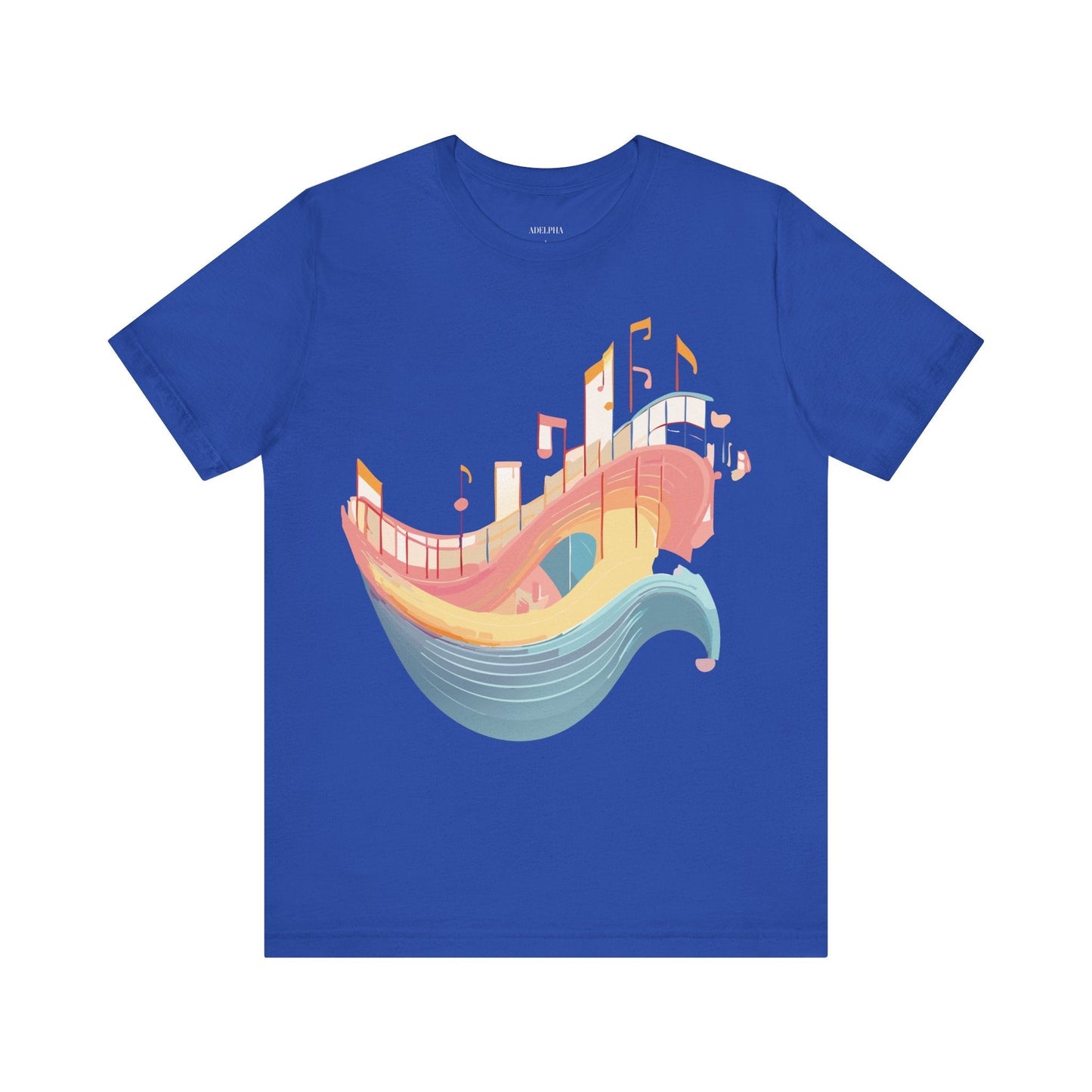 Music Graphic Unisex 100 Cotton Vintage Art with Musical Elements Tee 22