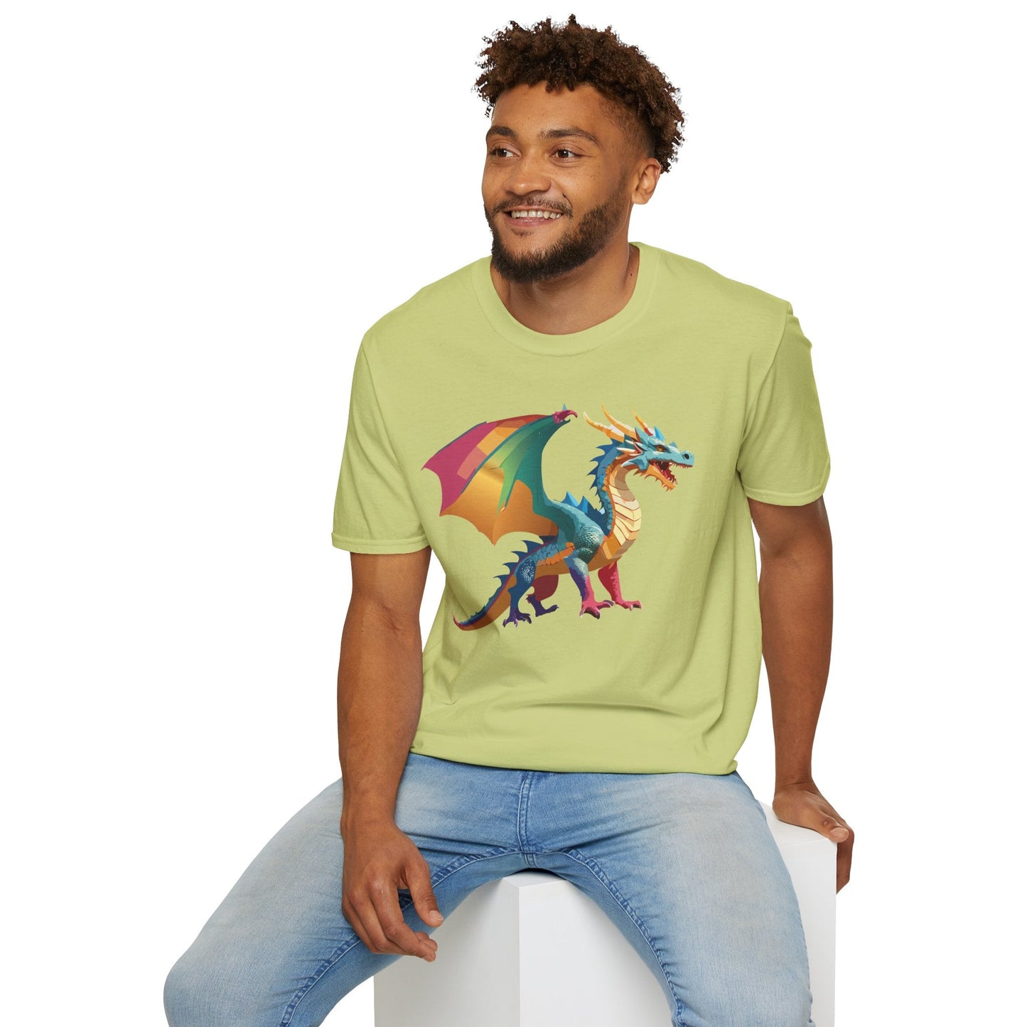 Dragon T Shirt Unisex Dragon Shirt Animal Design Tee Softstyle 100 Percent Ring Spun Cotton