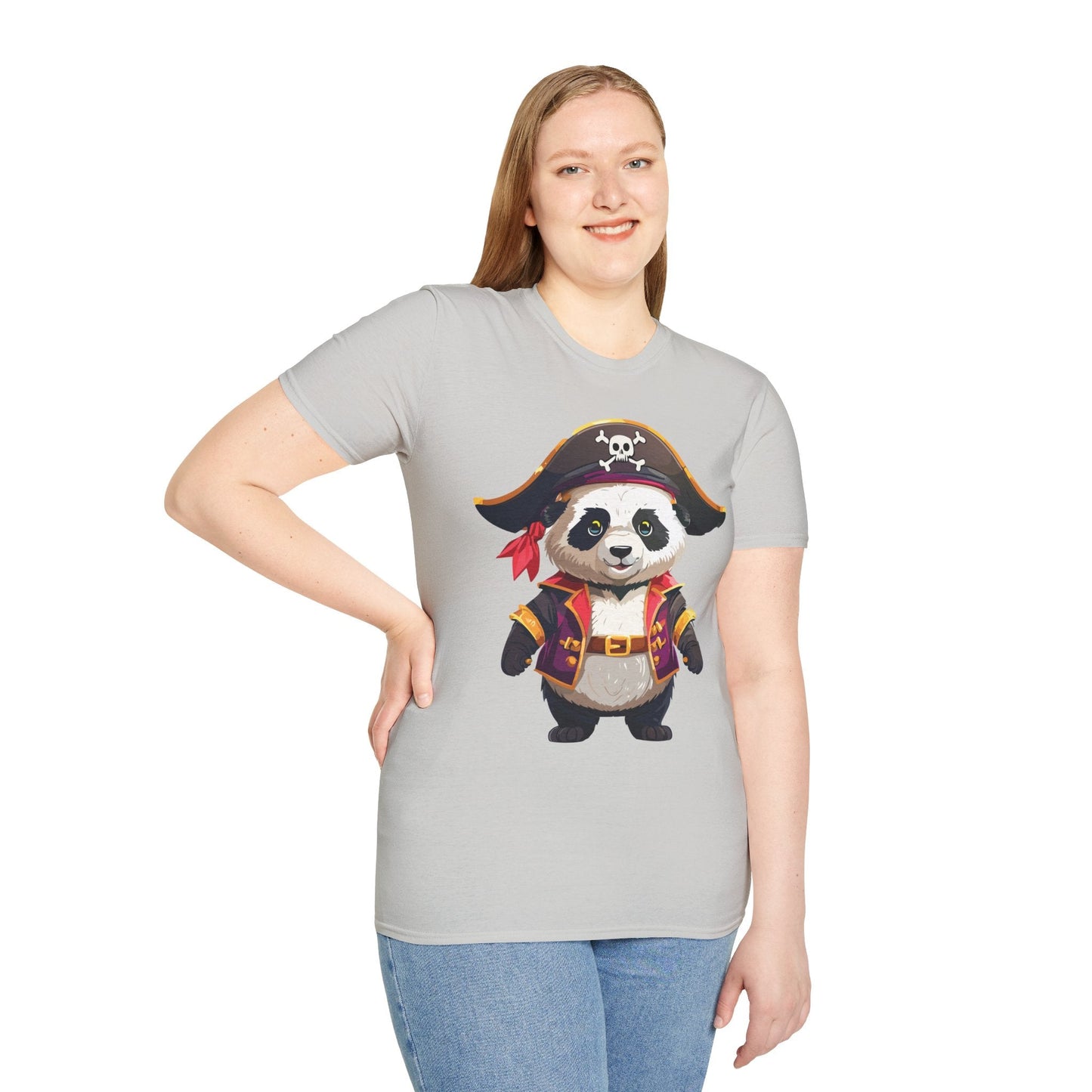 Panda Shirt Unisex Panda Tee Softstyle 64000 Gildan 100 Percent Cotton Animal Tee