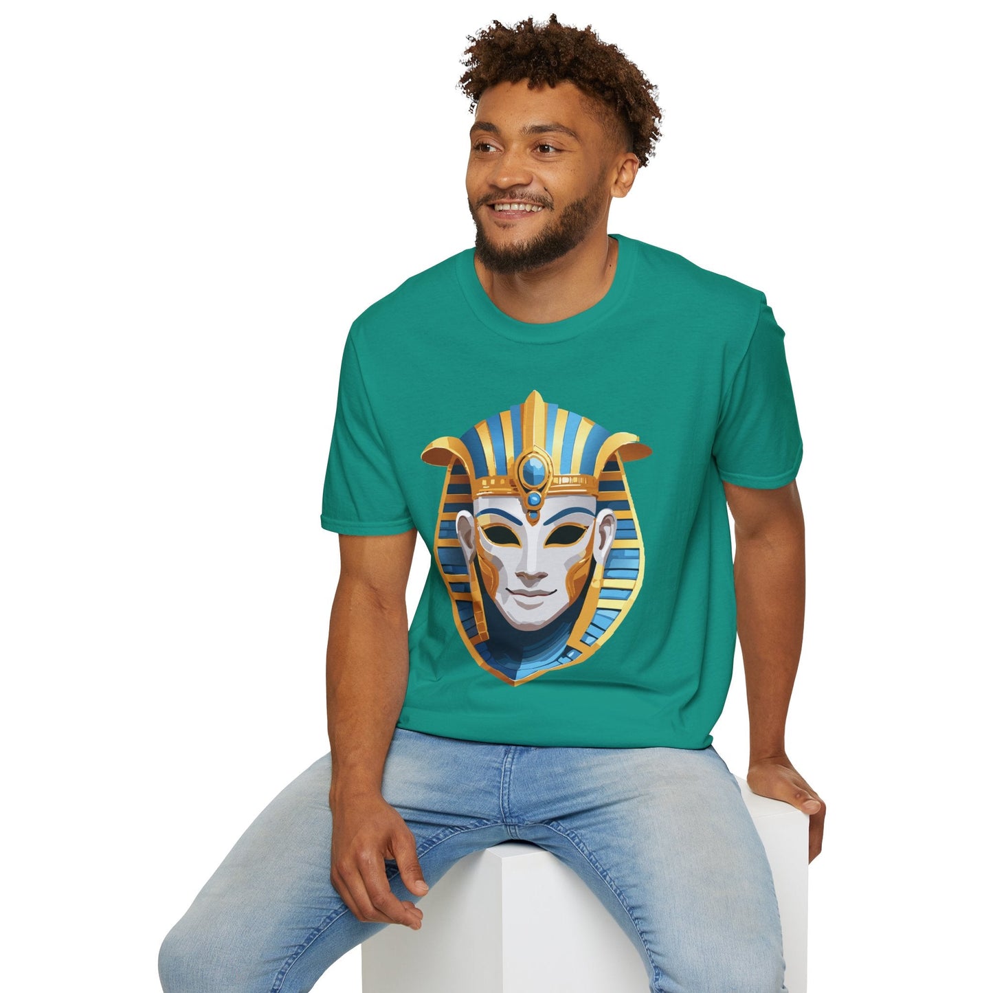 Mask Tee Shirt Unisex Gildan Softstyle 64000 Cotton Tee With Masquerade Design Artwork