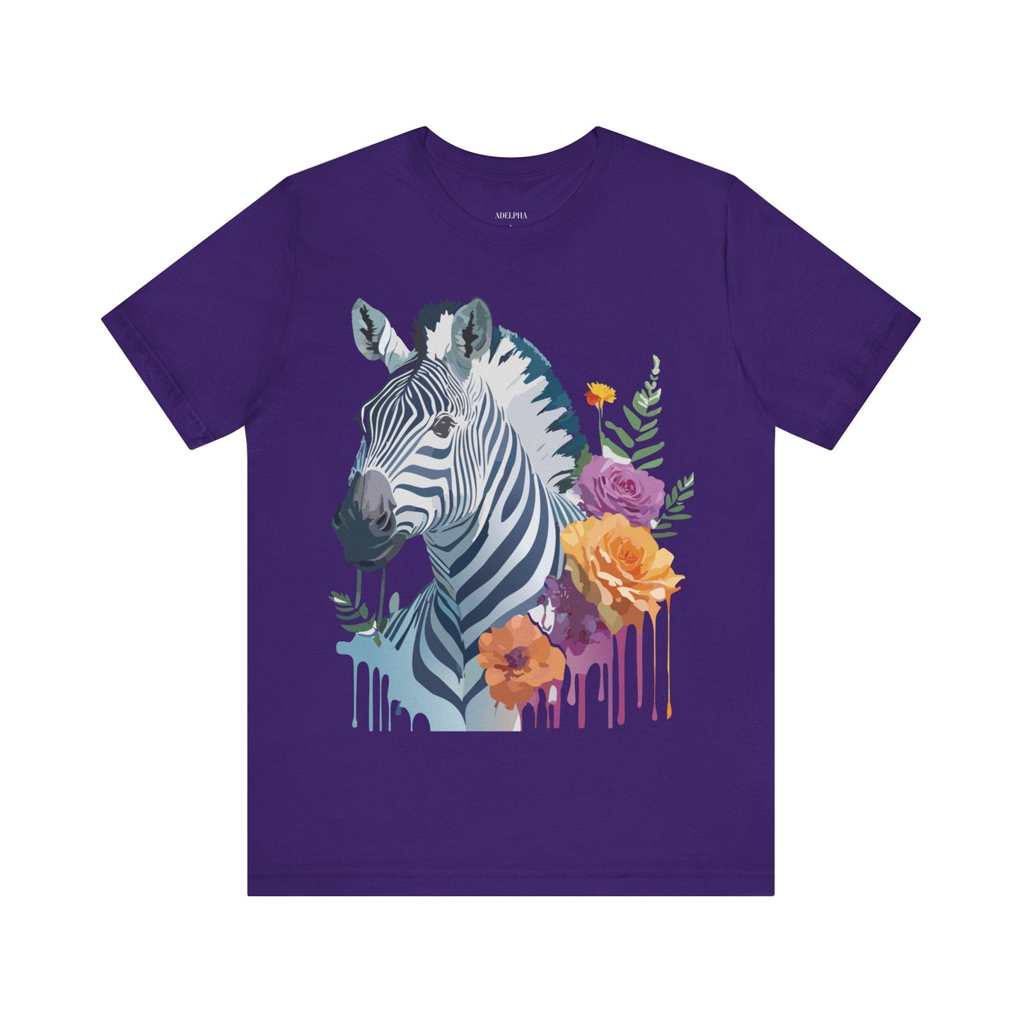 Zebra Graphic Unisex 100 Cotton Vintage Animal Art T-Shirt 4