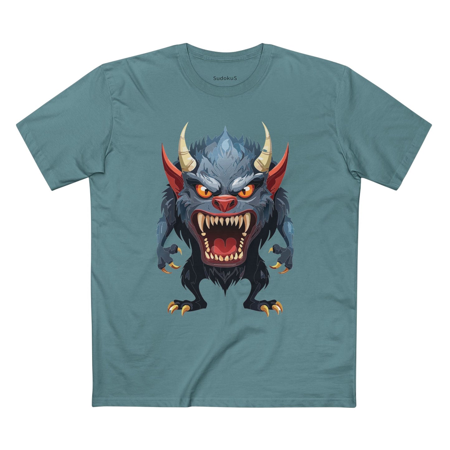 Cartoon Monsters Graphic Unisex 100 Cotton Staple Tee 10