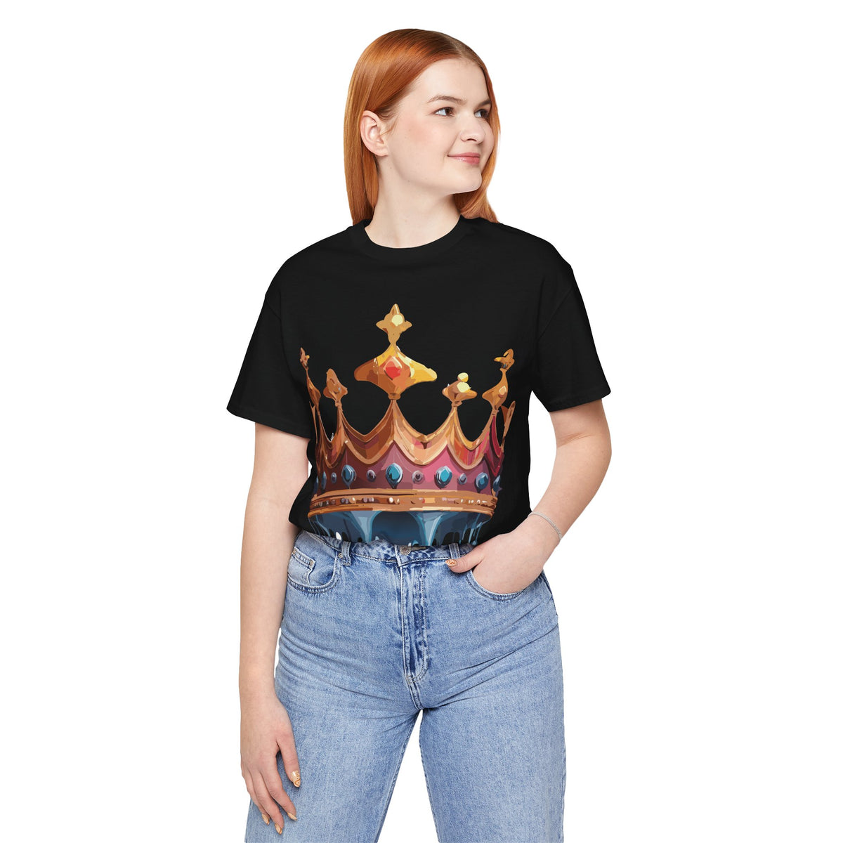 Crown Graphic Unisex Cotton Bella+Canvas Tee with Art Design n116