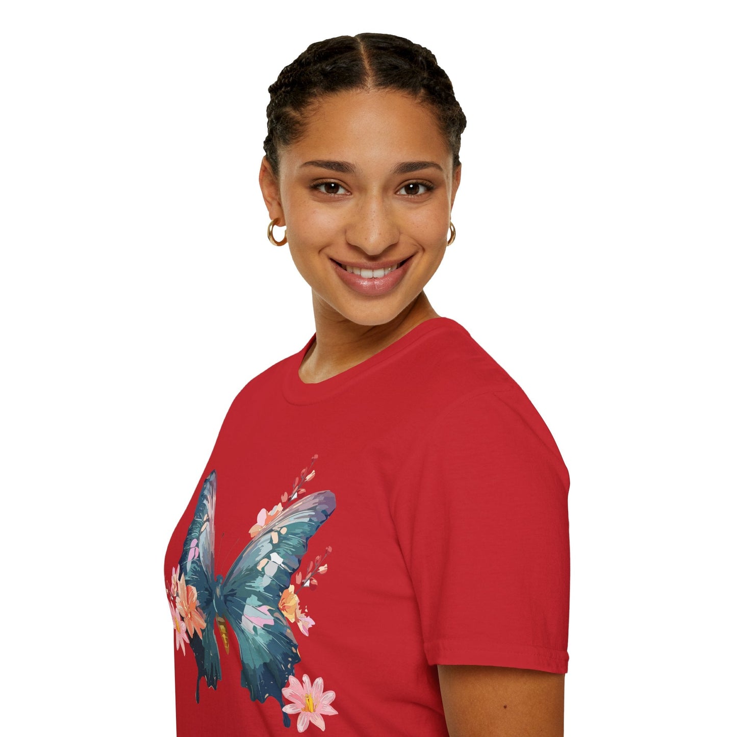 Butterfly T Shirt Unisex Gildan Softstyle 64000 100 Percent Ring Spun Cotton Monarch Tee