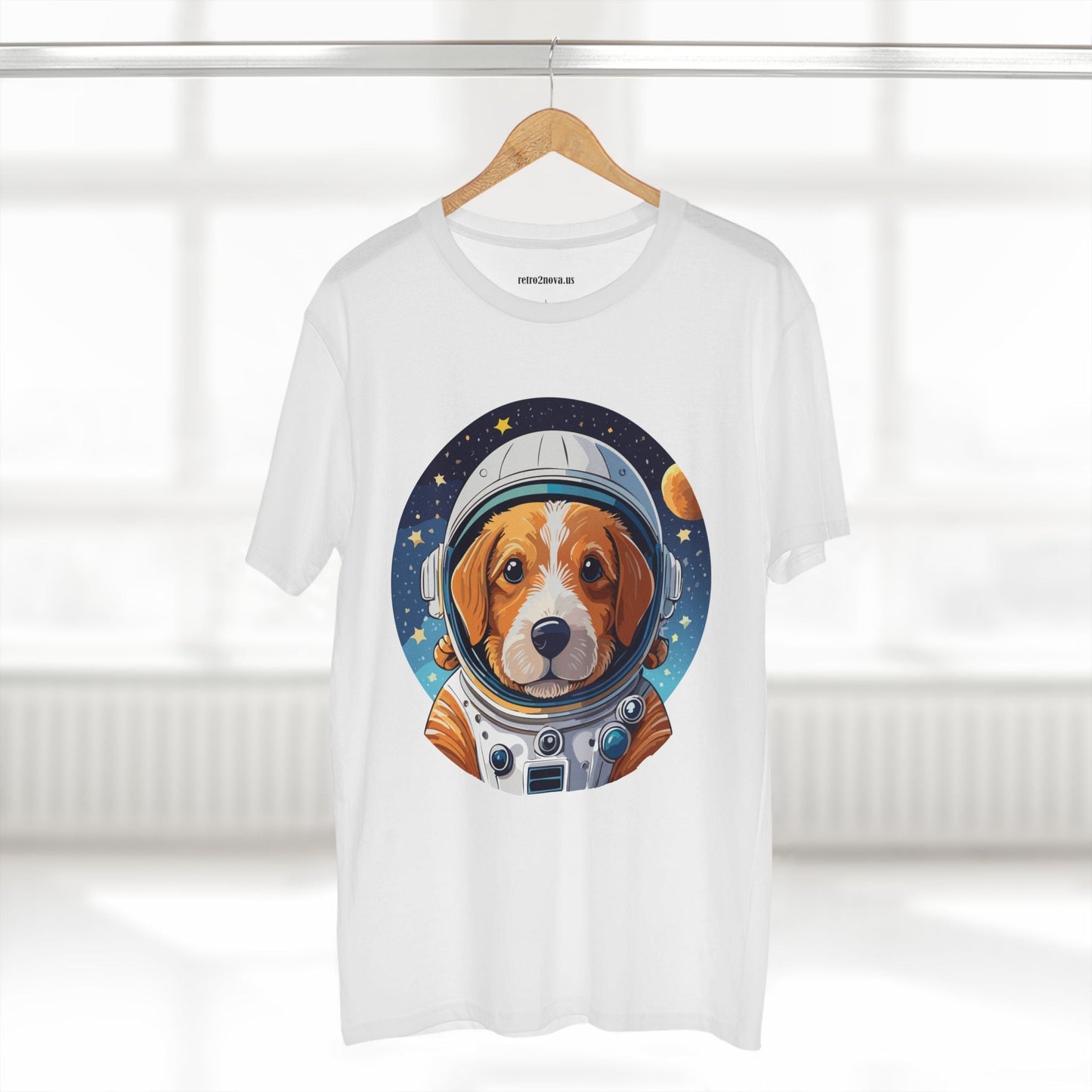 Unisex Dog Art Shirt Premium Cotton Tee With Original Retro2Nova Design From Art Collection For Everyday Comfort