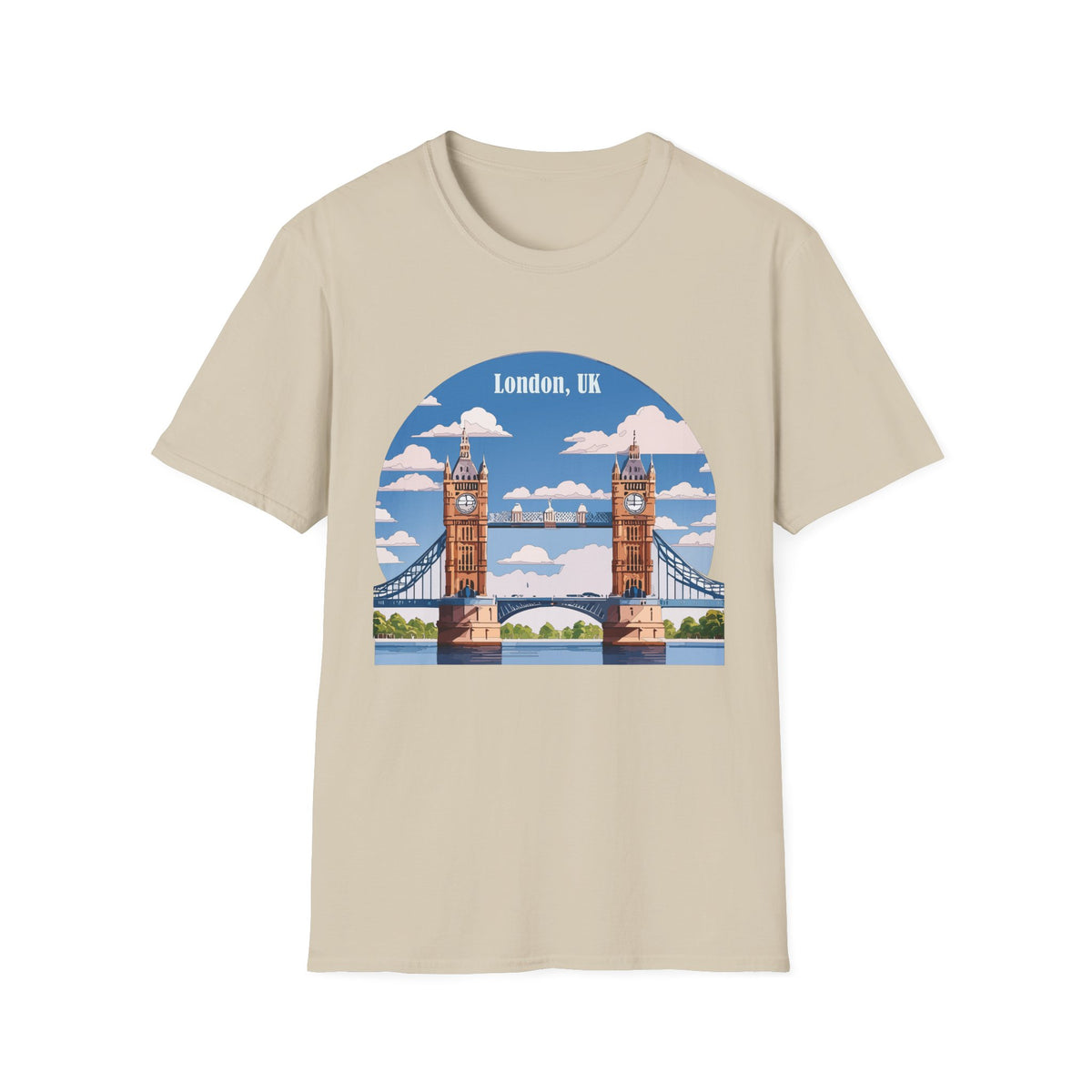 London Tower Bridge Illustration T-Shirt | London, UK skyline tee
