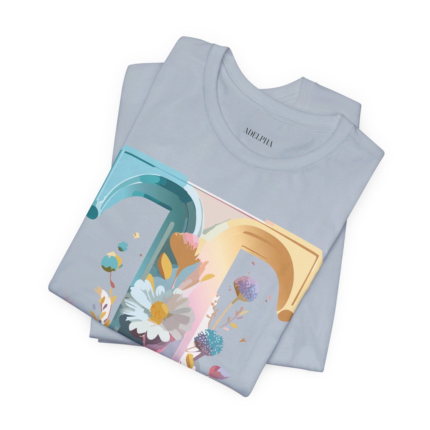 Unisex Letter T Shirt Graphic Tee With Vintage Adelpha Artwork Premium Comfort And Everyday Style