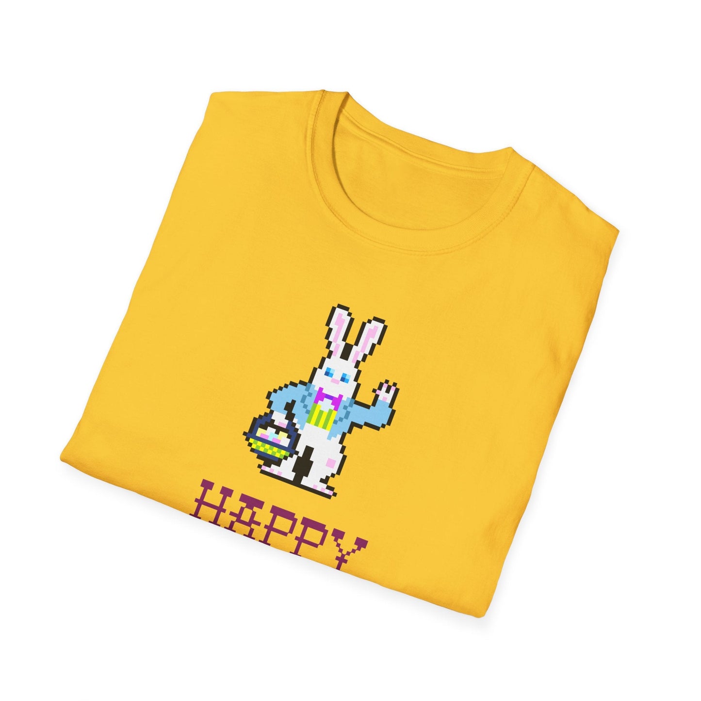 Funny Easter T Shirt With Signature And Prints Unisex Gildan Softstyle Cotton Tee Design