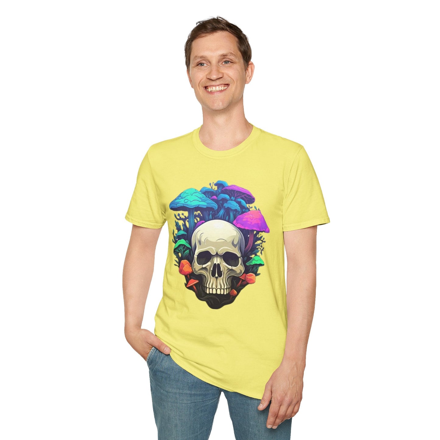 Skull Graphic Unisex Cotton T-shirt with Skeleton Artwork Design 3