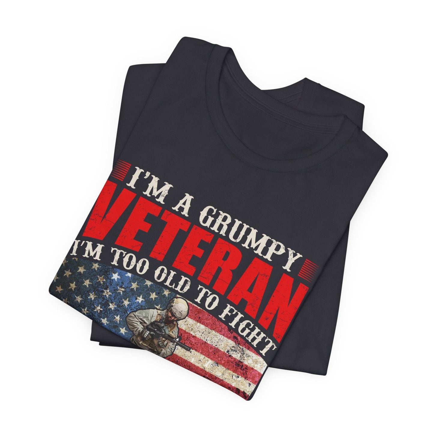 Army Veteran Patriotic Graphic Design Unisex Cotton T-Shirt v38