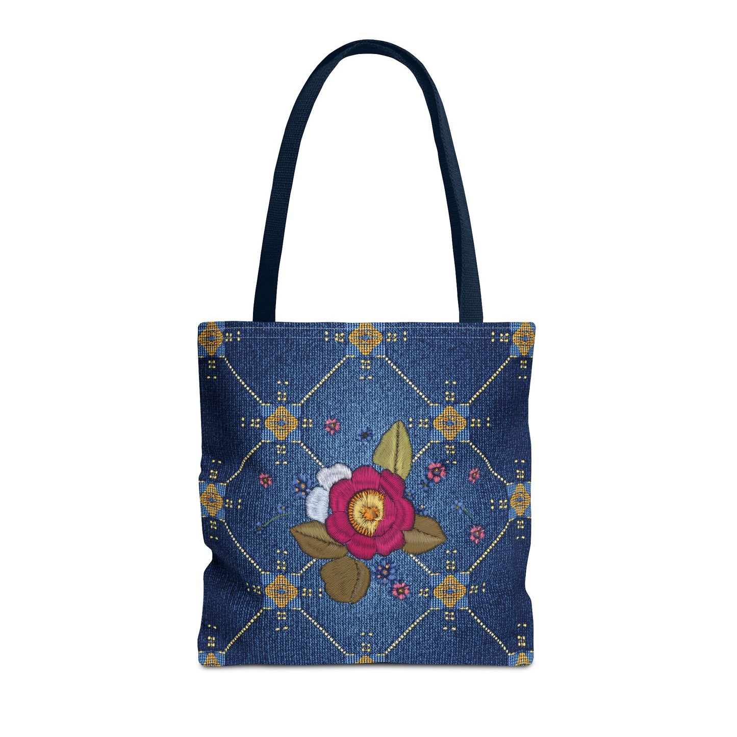 Denim Fabric Imitation Print Unisex Canvas Bag Poly Spun 3 Sizes Tote Bag 160
