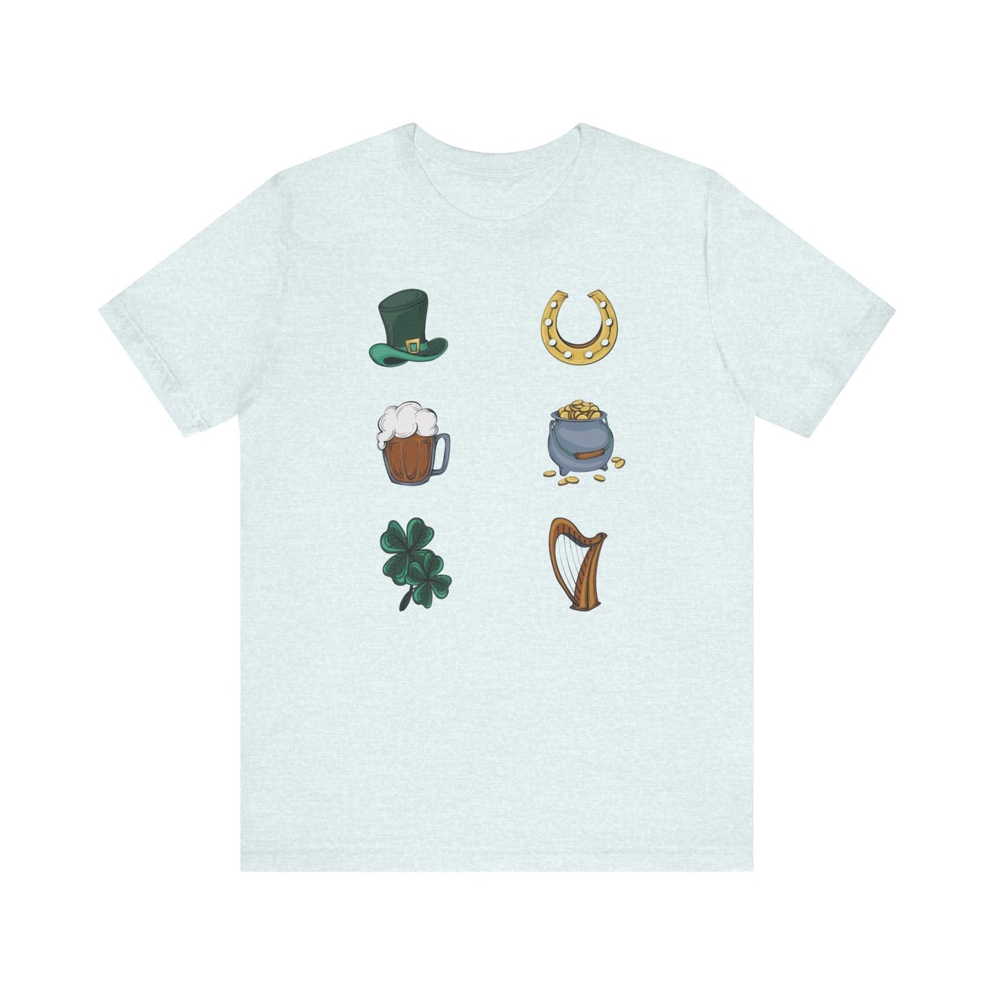 Unisex Cotton Tee Shirt with Lucky Prints