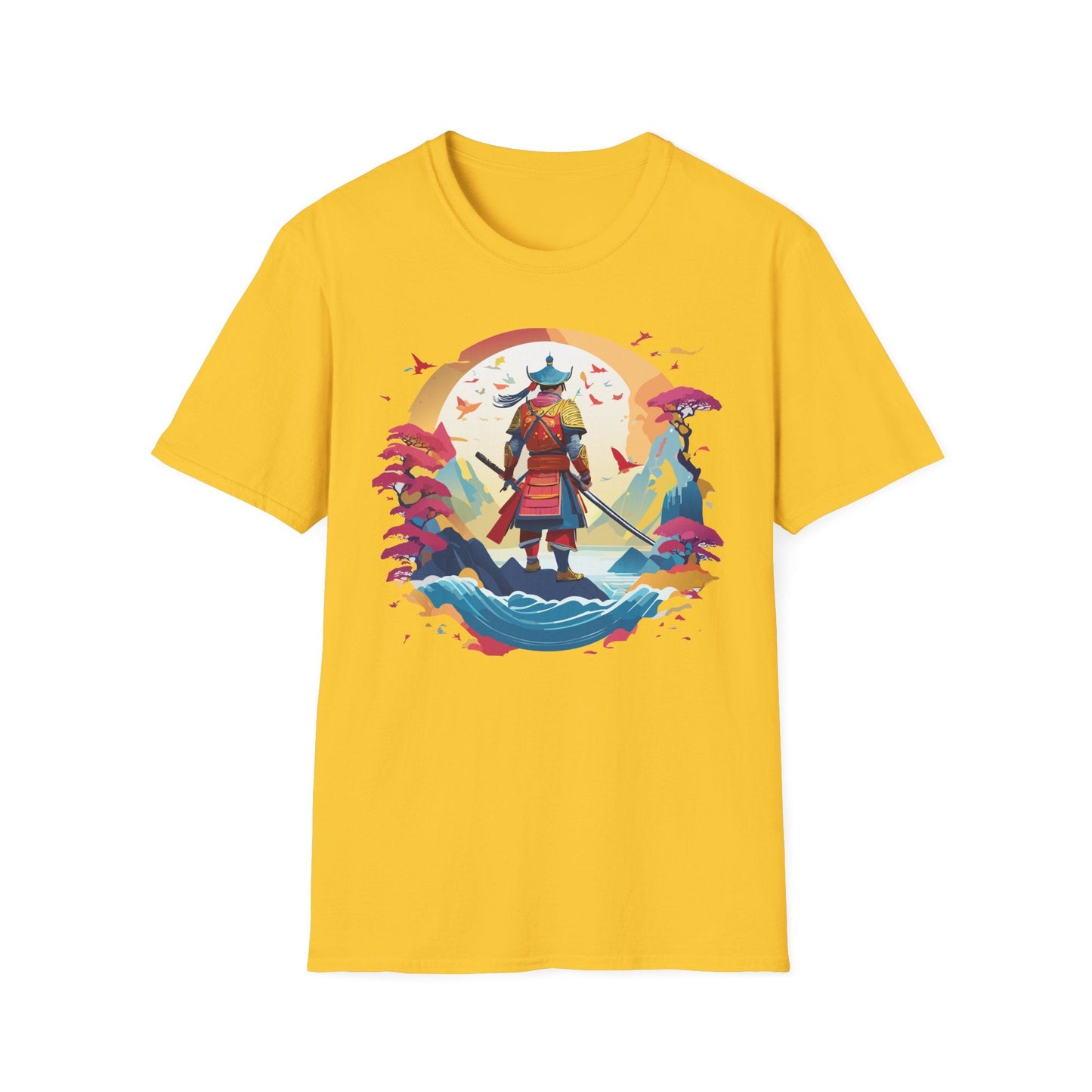 Samurai Shirt Unisex Tee Made With 100 Percent Ring Spun Cotton Soft Durable Comfort Gildan 64000