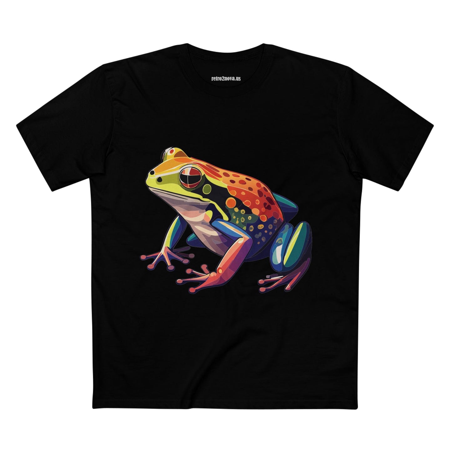 Unisex Premium Cotton Tee Frog Animal Shirt Original Art Design Retro2Nova Art Collection Exclusives