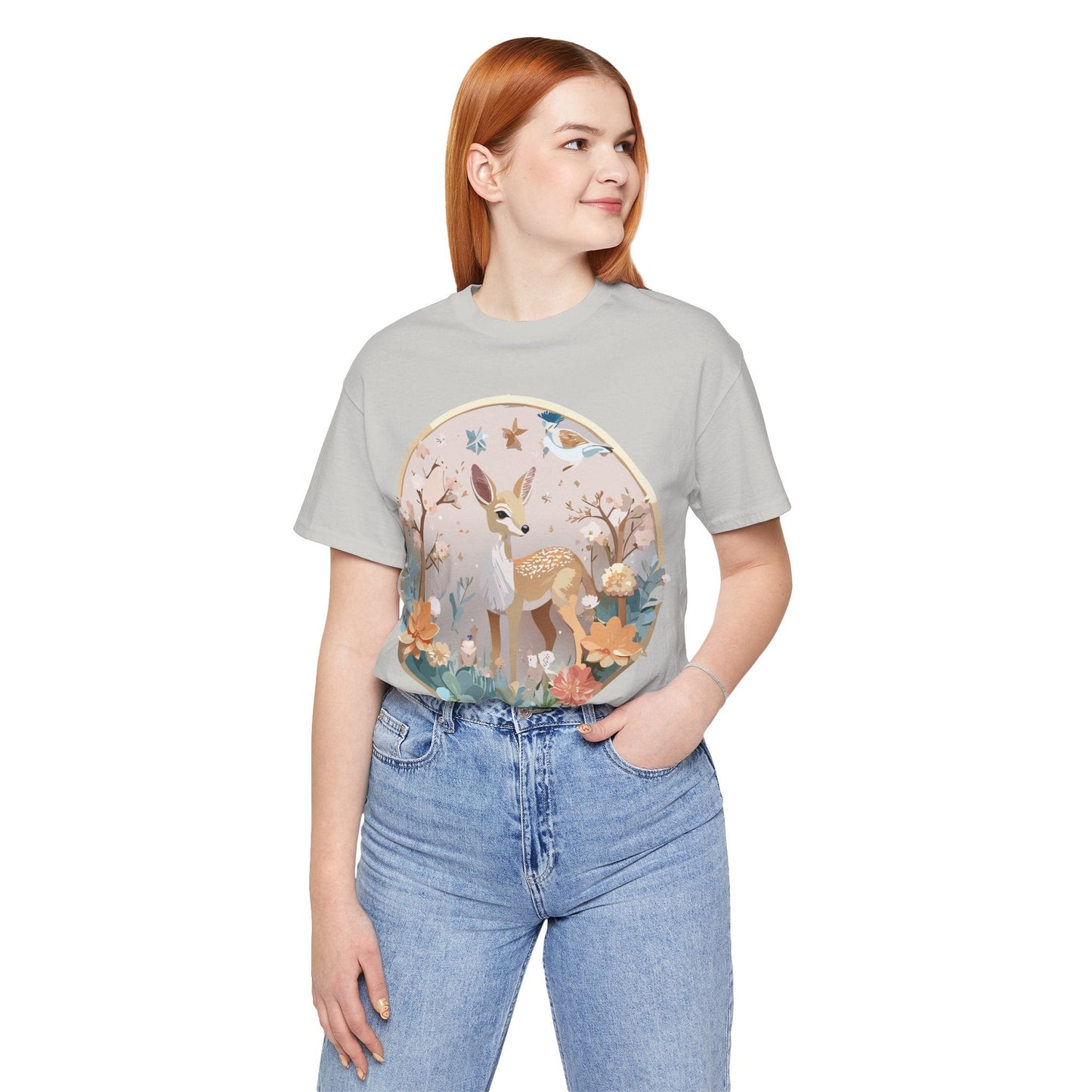Medallion Graphic Unisex 100 Cotton Vintage Animal Medal Artwork Tee 9