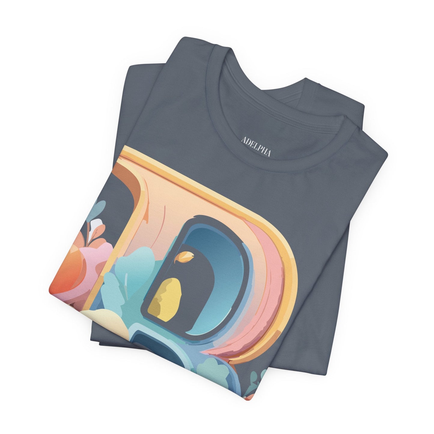 Letter B Graphic Tee Unisex Jersey Short Sleeve With Vintage Inspired Artwork By Adelpha