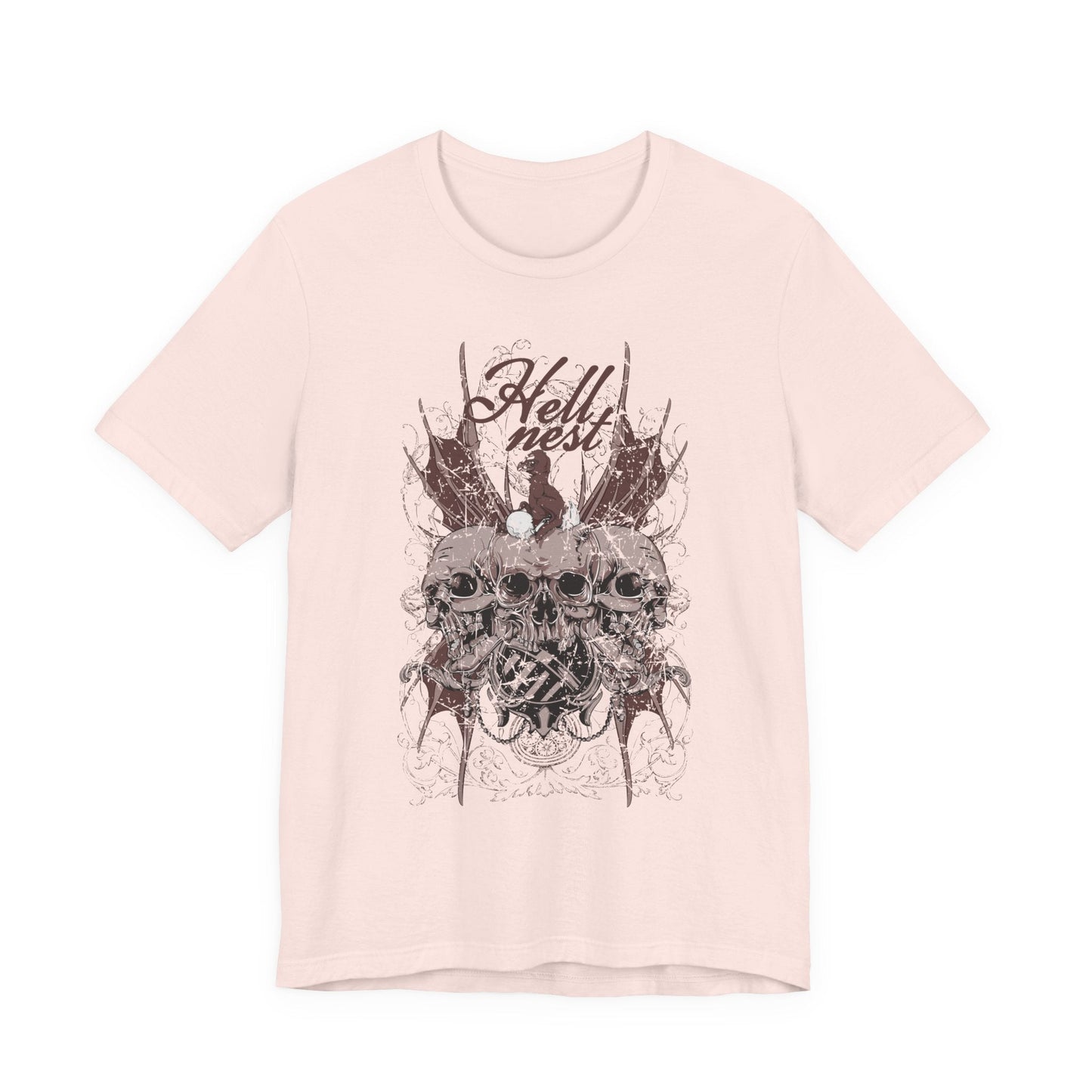 Skull Cluster graphic tee Gothic skulls grunge floral design